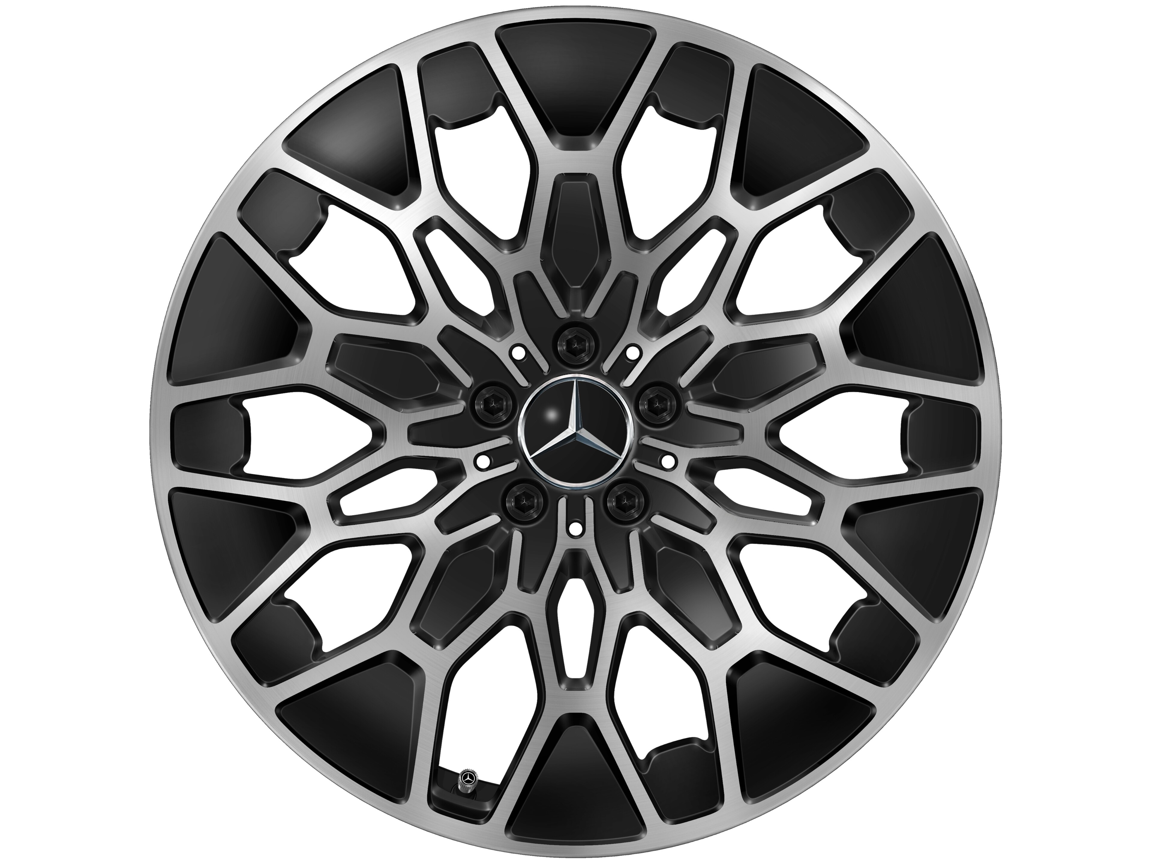10-Y-Speichen-Rad, Aero, 50,8 cm (20 Zoll) - 8 J x 20 ET 32,7, schwarz, glanzgedreht