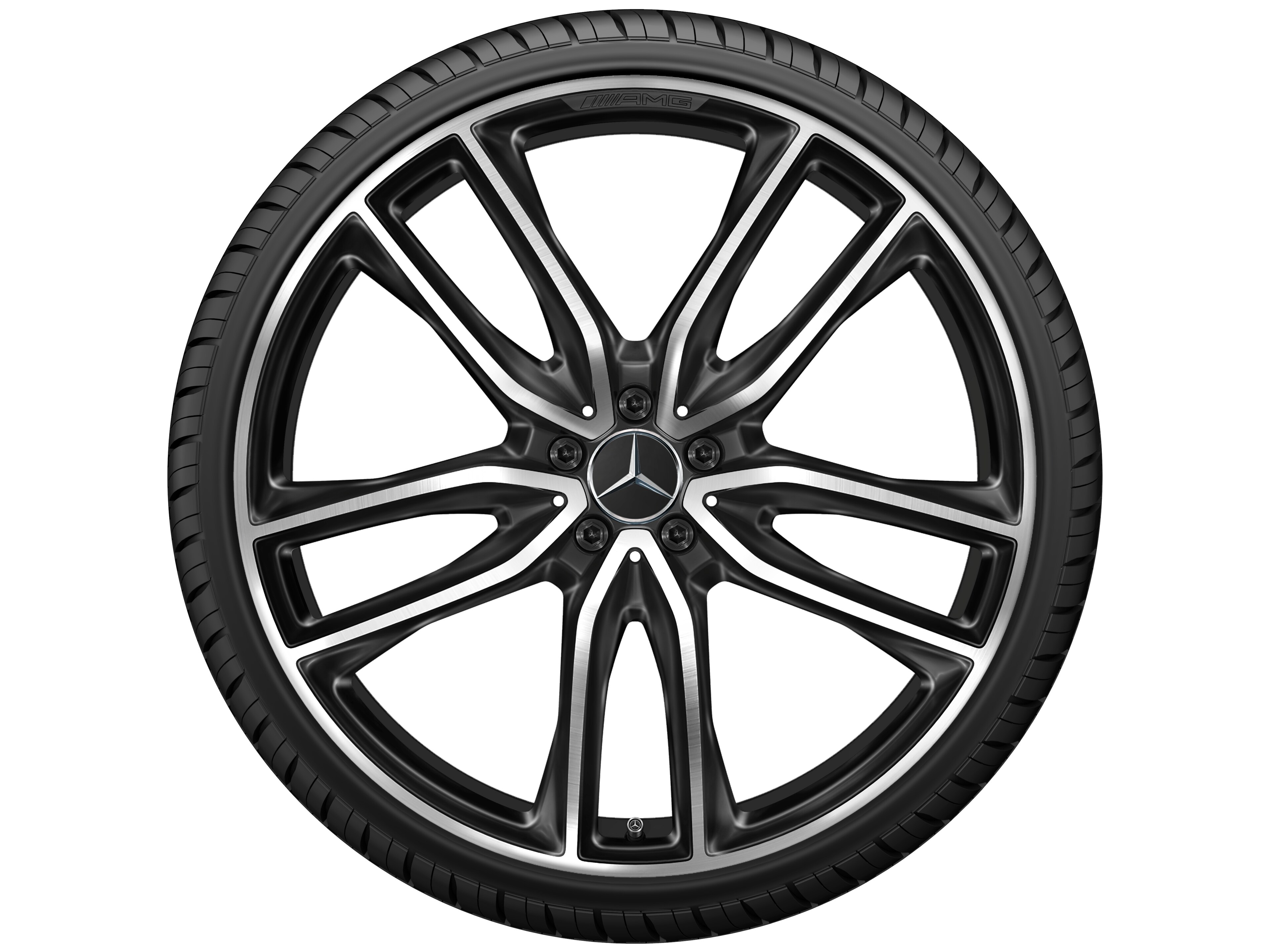 AMG 5-Doppelspeichen-Rad, 58,4 cm (23 Zoll) - 11,5 J x 23 ET 47, schwarz, glanzgedreht