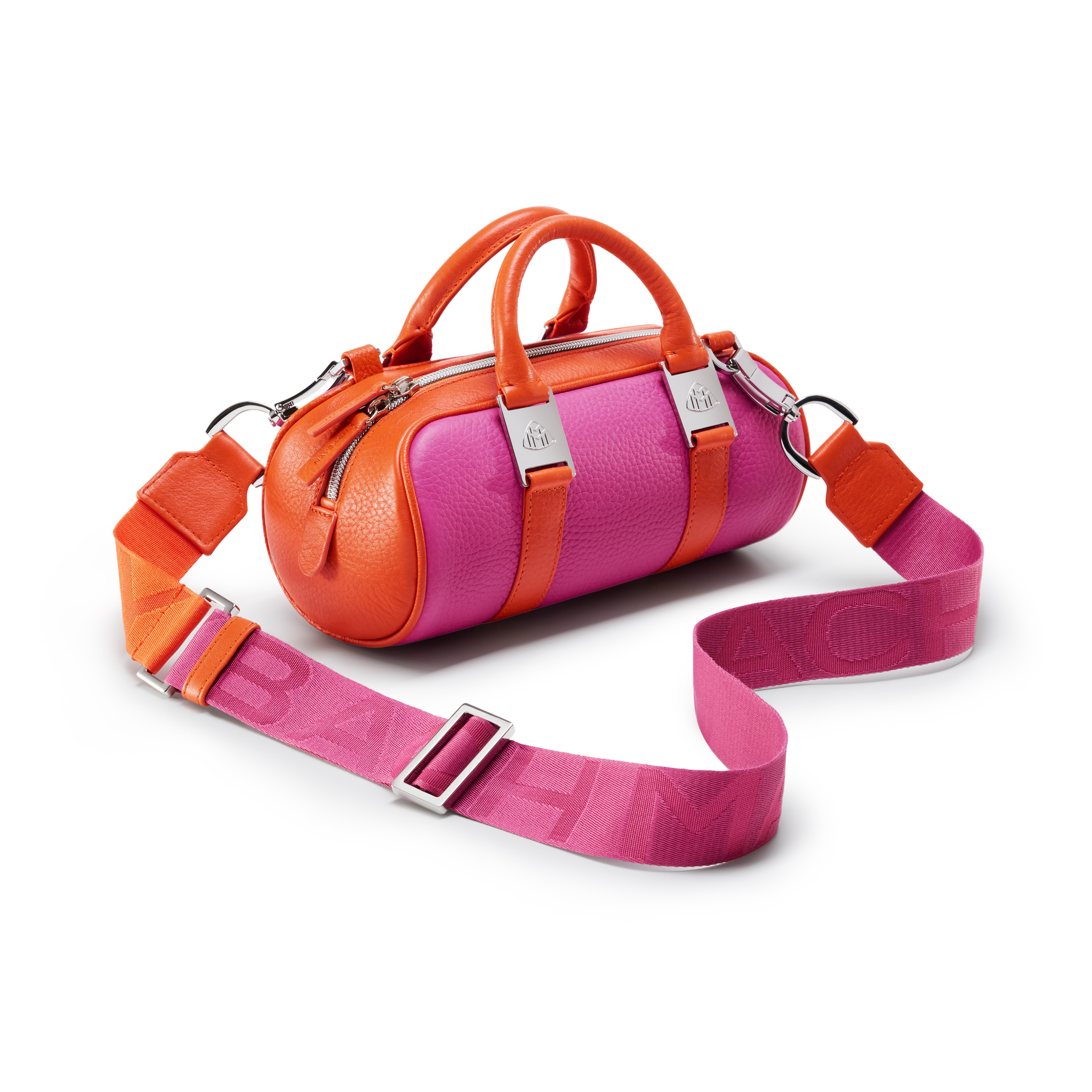 Handtasche Damen, Mercedes-Maybach - pink / orange, Leder