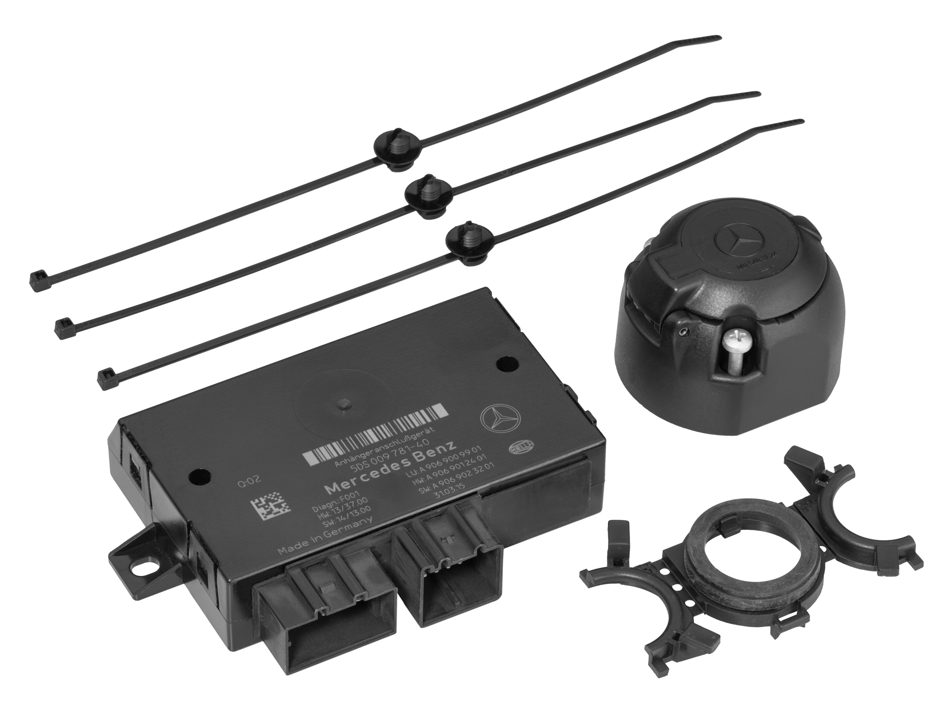 Anhängevorrichtung, Elektroeinbausatz, LED - schwarz