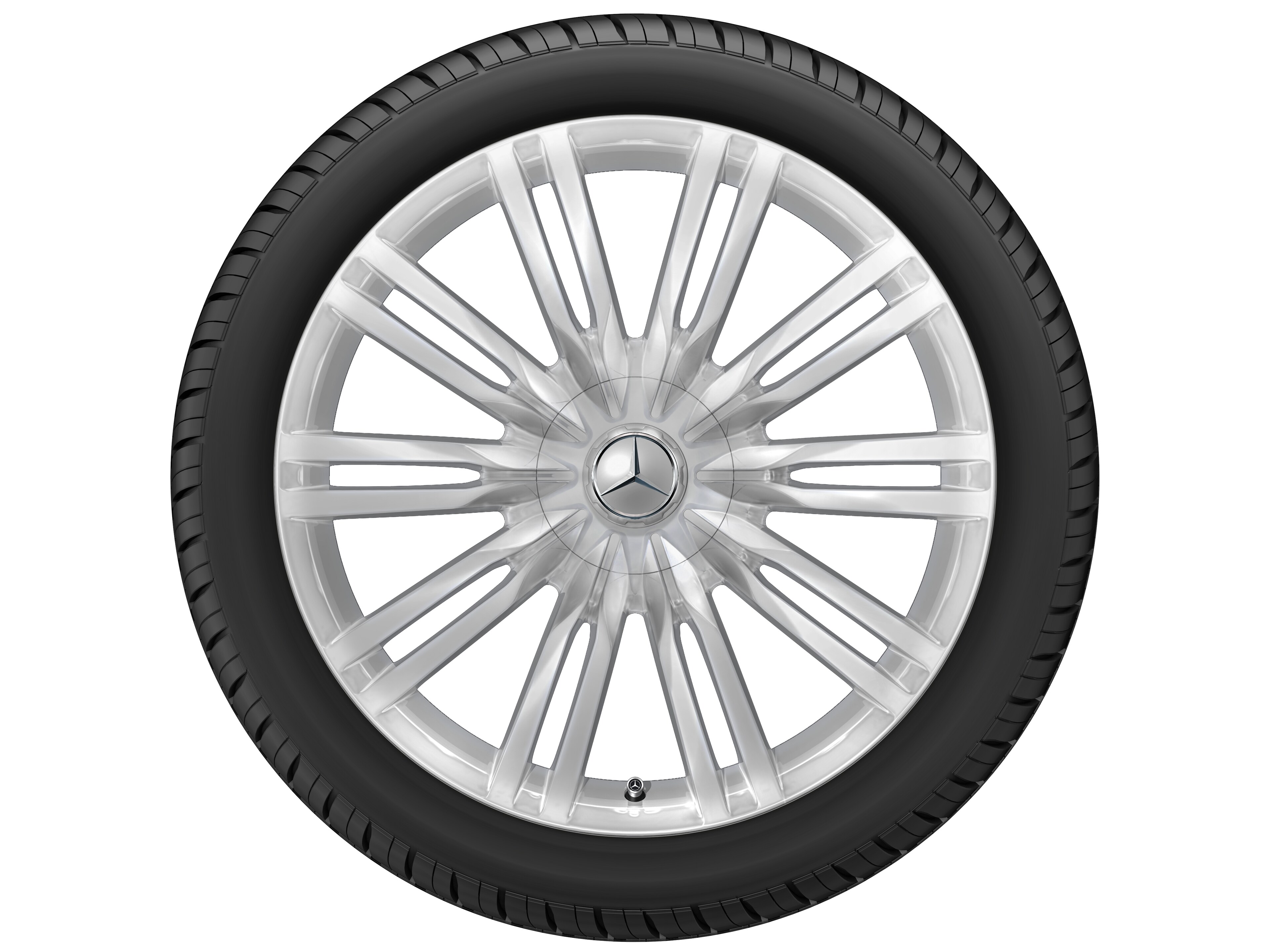 10-Doppelspeichen-Rad, 50,8 cm (20 Zoll) - 10 J x 20 ET 48,1, silberfarben, poliert