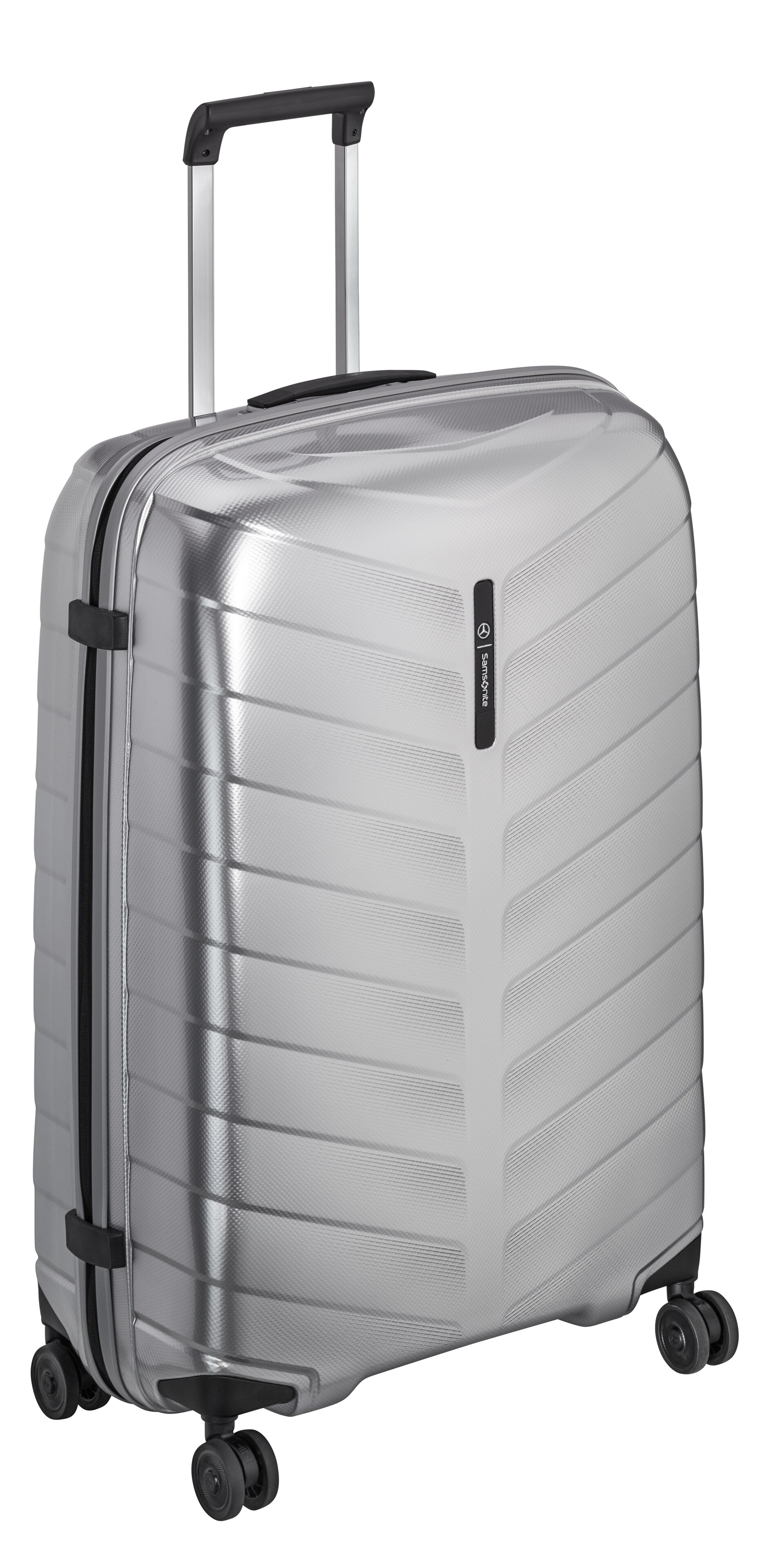 Koffer, Spinner 75 - silberfarben, Polypropylen / Polyester, Samsonite, 97 l