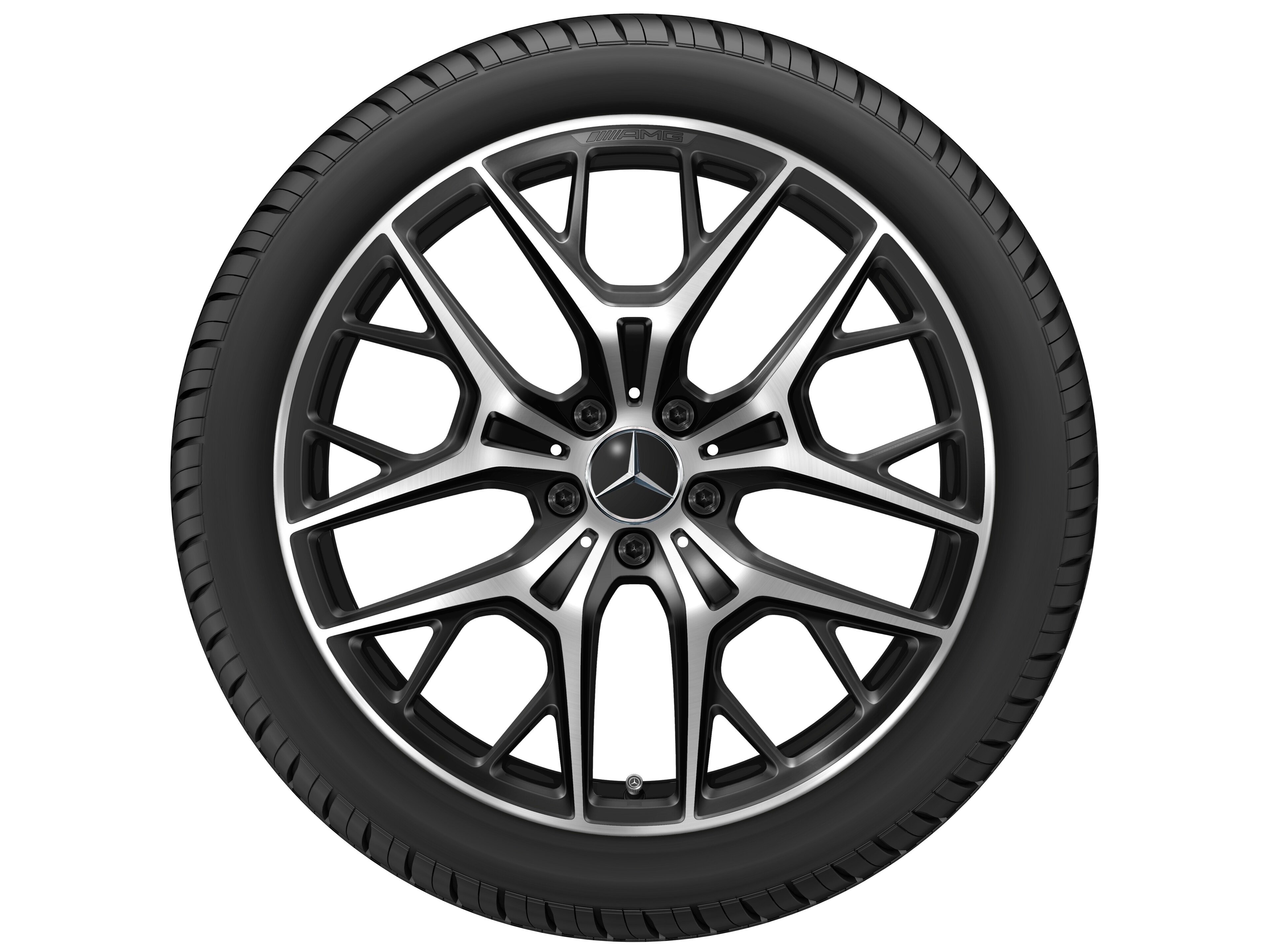 AMG Leichtmetallrad, im Kreuzspeichen-Design, 50,8 cm (20 Zoll) - 9 J x 20 ET 32, schwarz, glanzgedreht