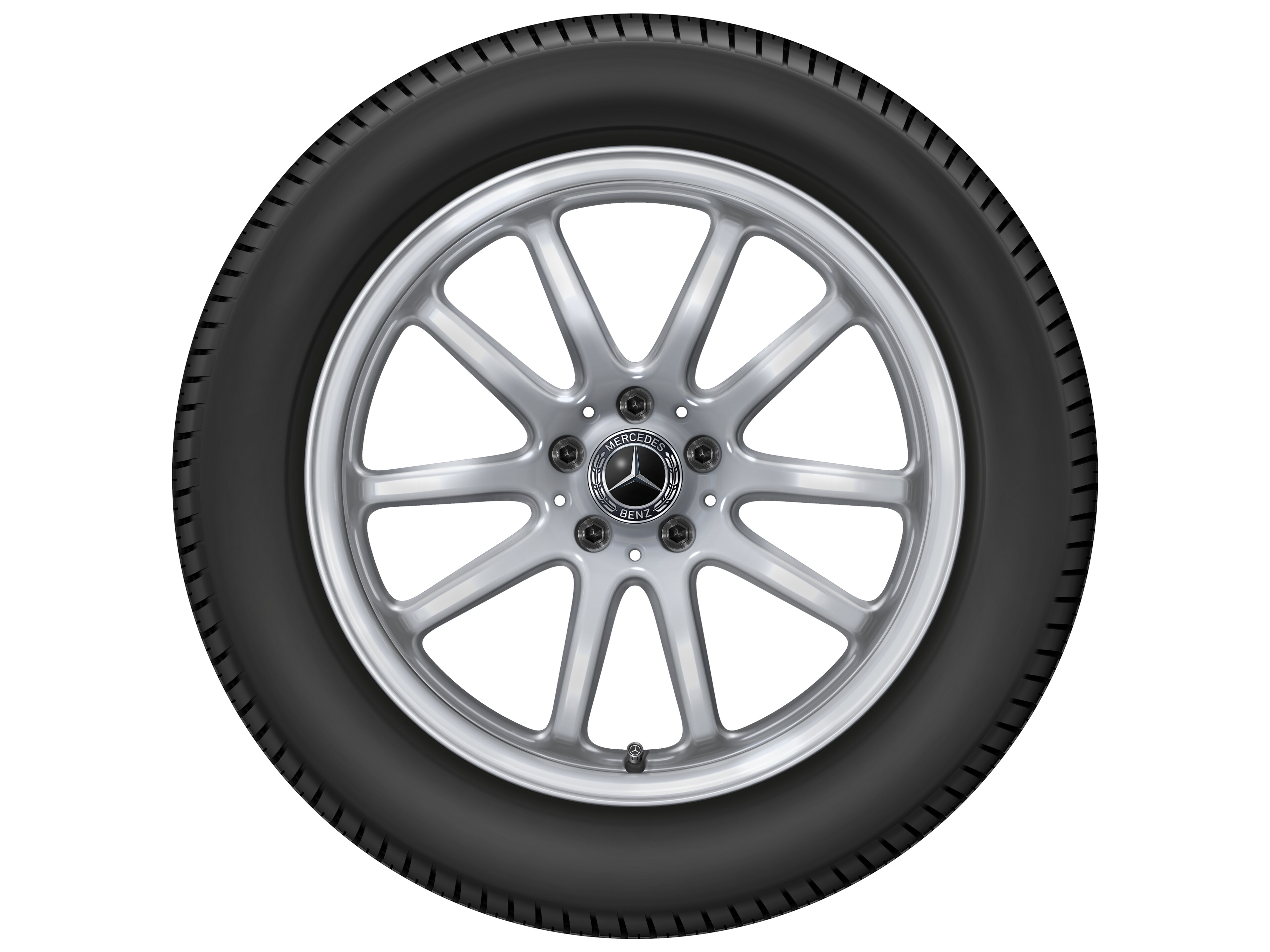 Vielspeichen-Rad, 48,3 cm (19 Zoll) - 8 J x 19 ET 30,5, vanadiumsilber