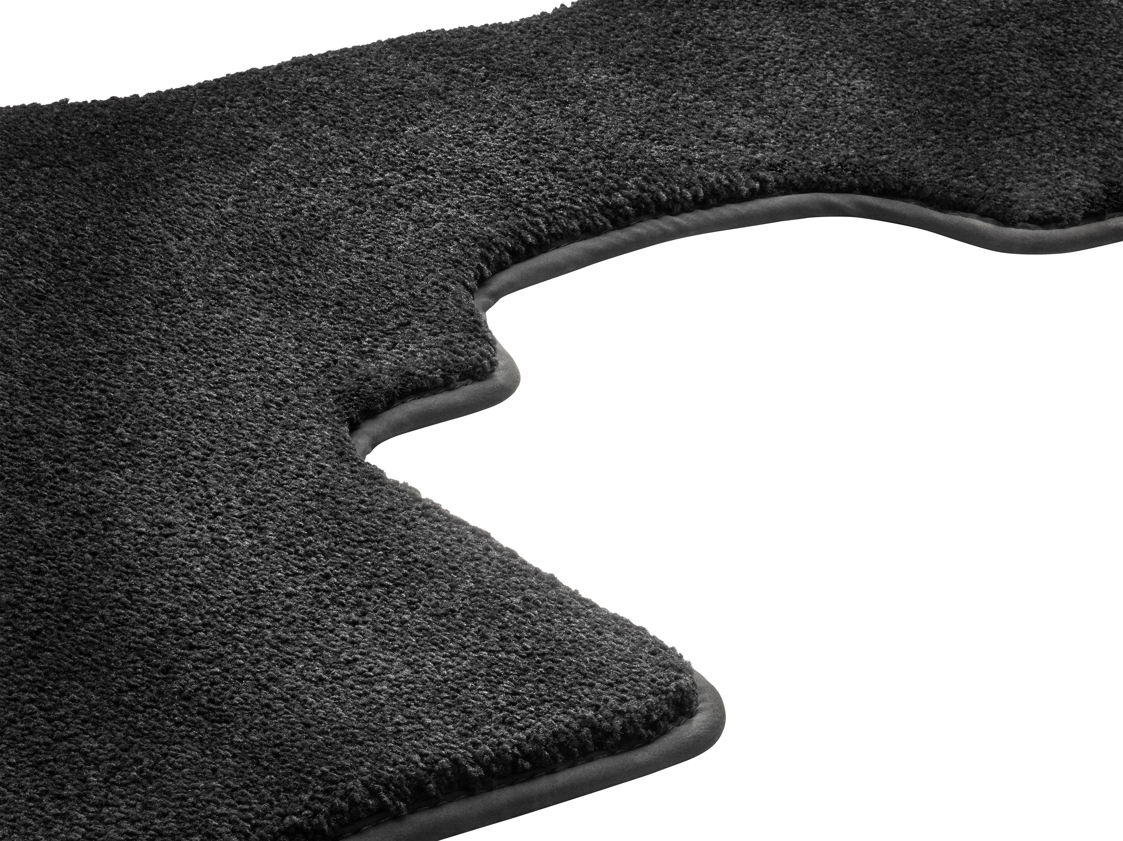 Veloursmatten EXCLUSIV, Fond, 1-teilig - LL/RL, schwarz, Einfassung schwarz