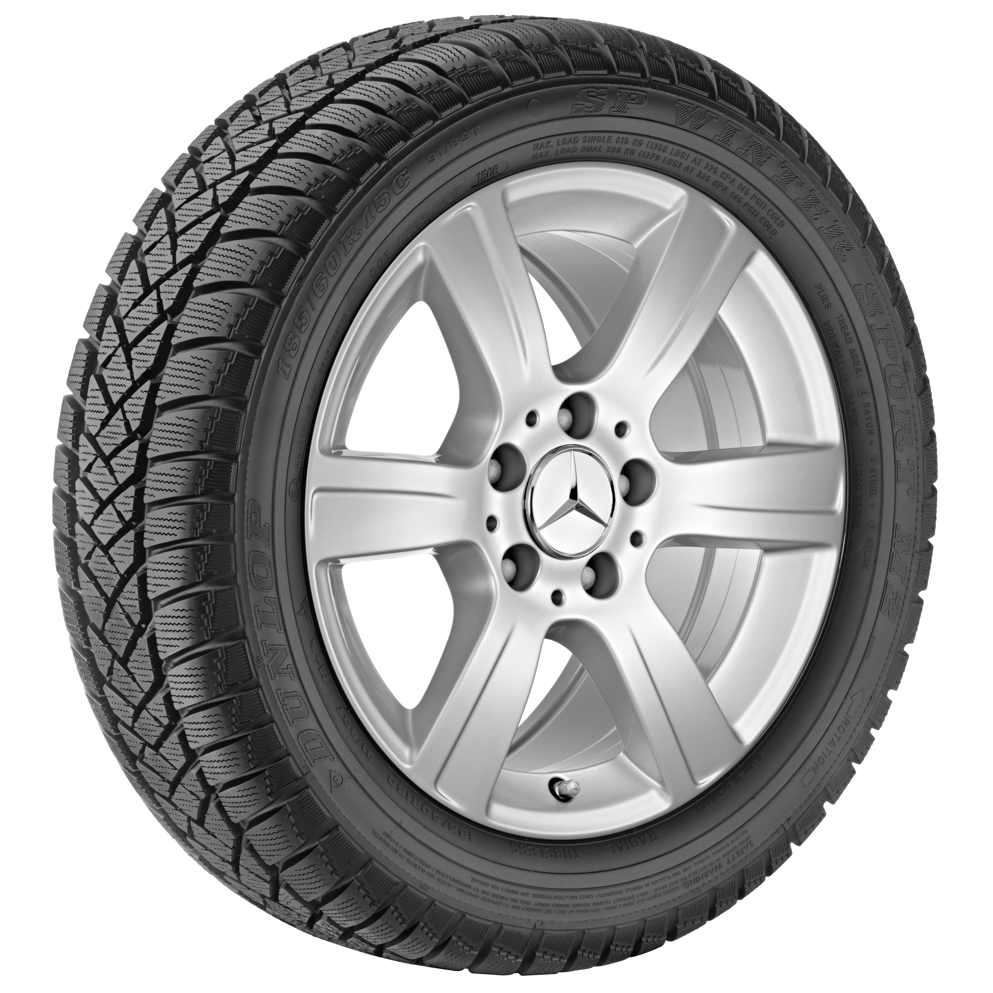 6-Speichen-Rad, 40,6 cm (16 Zoll) - 7,5 J x 16 ET 45,5, titansilber