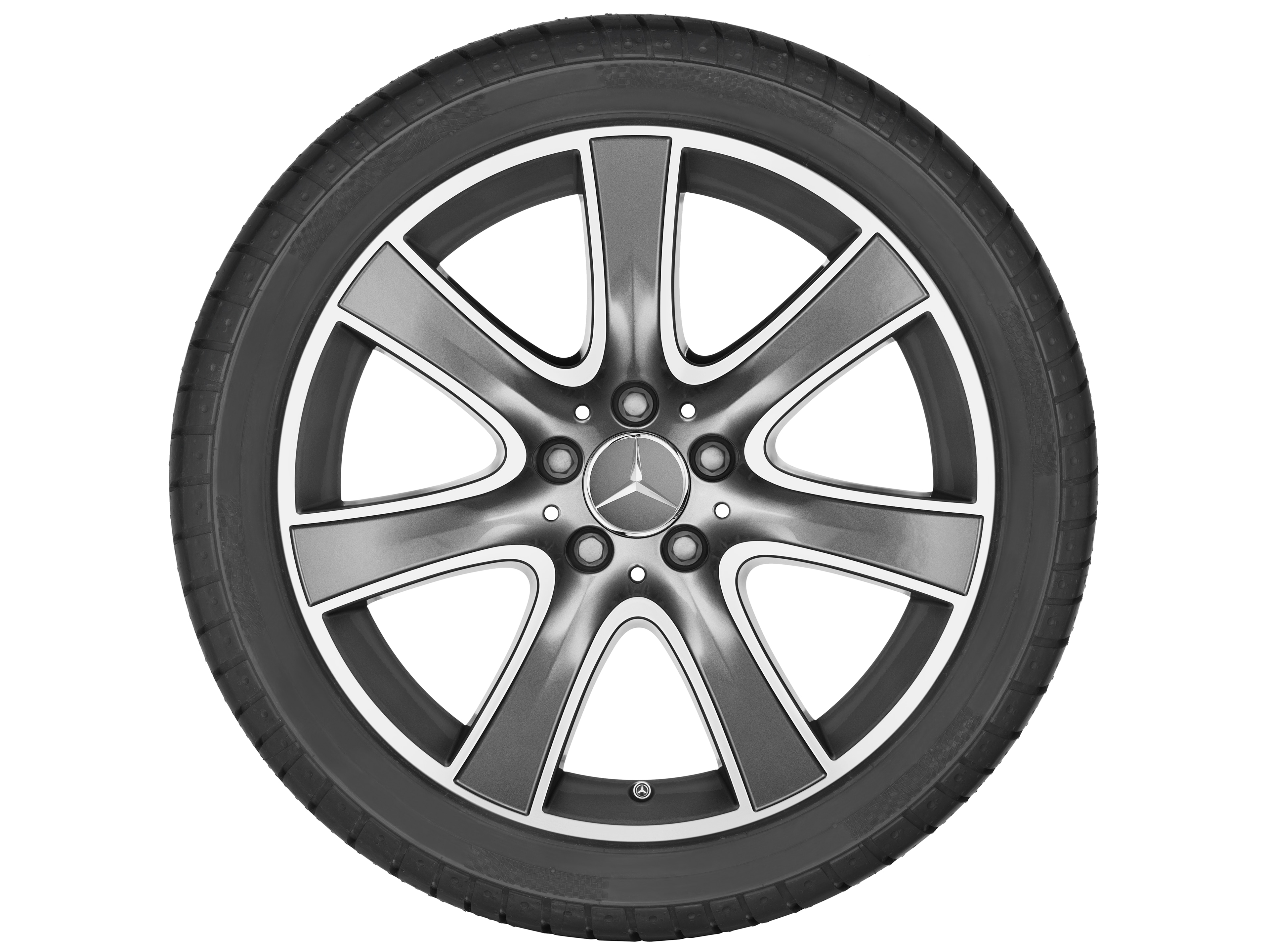 7-Speichen-Rad, 45,7 cm (18 Zoll) - 8 J x 18 ET 41, grau Himalaya, glanzgedreht