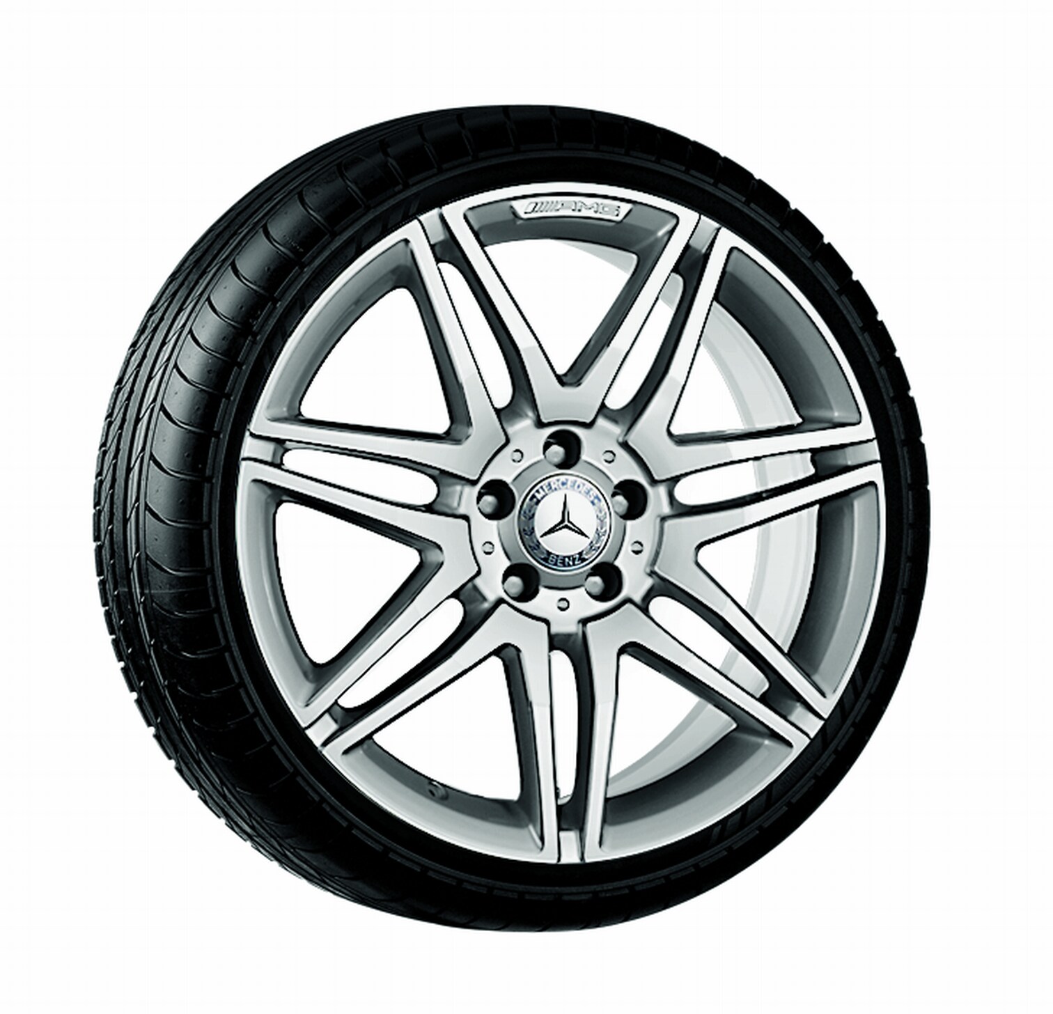 AMG 7-Doppelspeichen-Rad, 48,3 cm (19 Zoll) - 8,5 J x 19 ET 44, silberfarben, glanzgedreht
