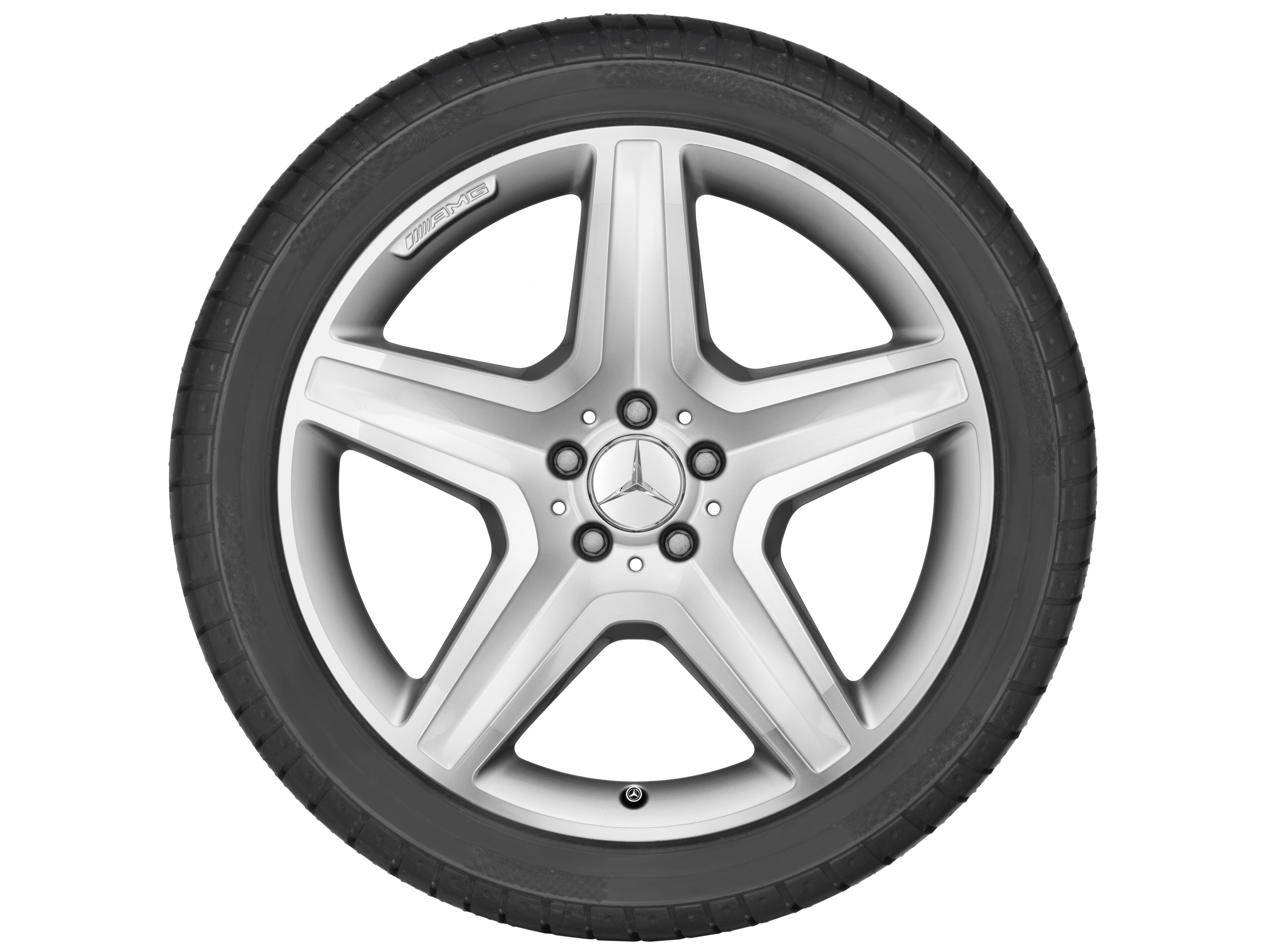AMG 5-Speichen-Rad, 50,8 cm (20 Zoll) - 9 J x 20 ET 57, silberfarben, glanzgedreht