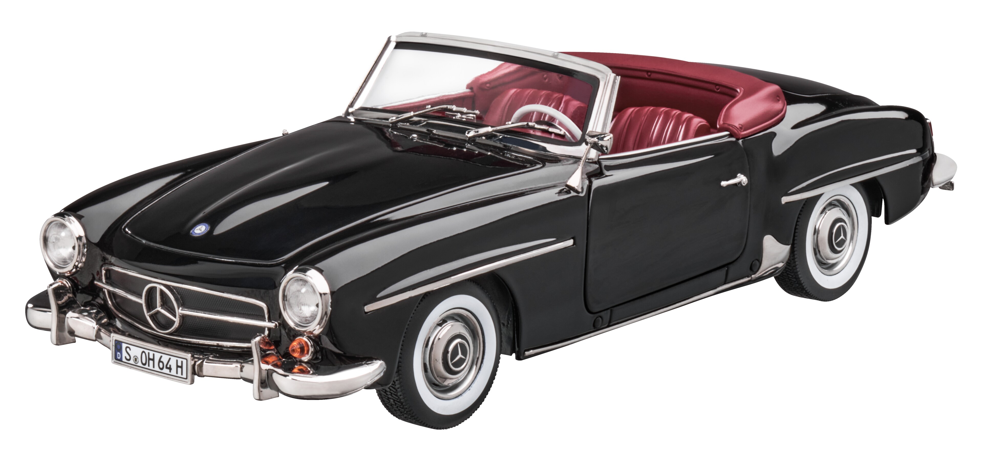 190 SL Roadster W 121 (1954-1963) - schwarz, Norev, 1:18