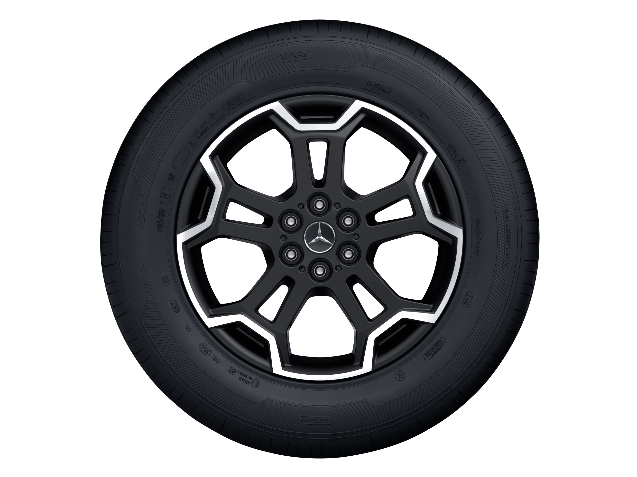 5-Doppelspeichen-Rad, 45,7 cm (18 Zoll) - 7,5 J x 18 ET 50, schwarz, glanzgedreht