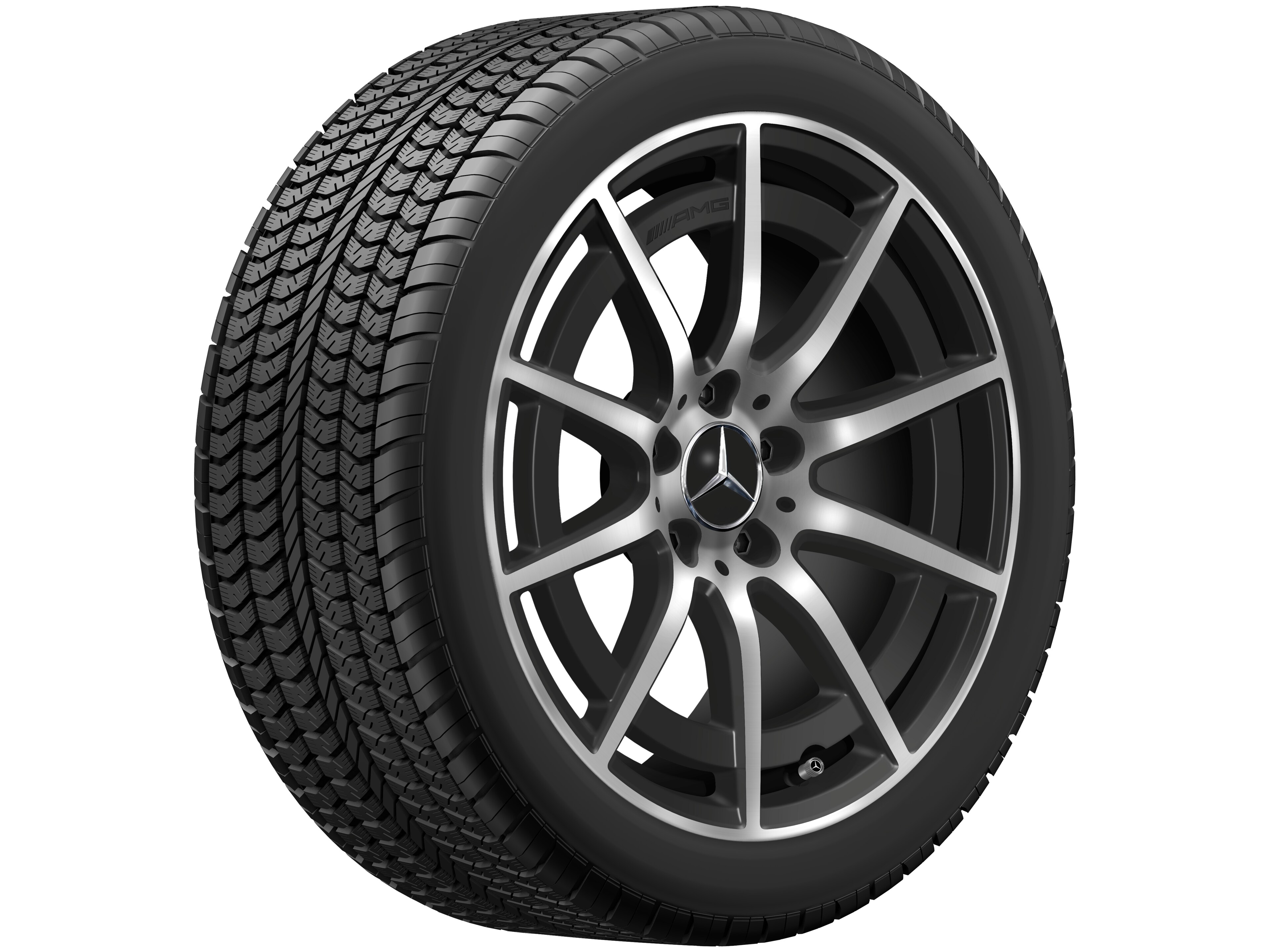 AMG 10-Speichen-Rad, 45,7 cm (18 Zoll) - 8,5 J x 18 ET 46, schwarz matt, glanzgedreht