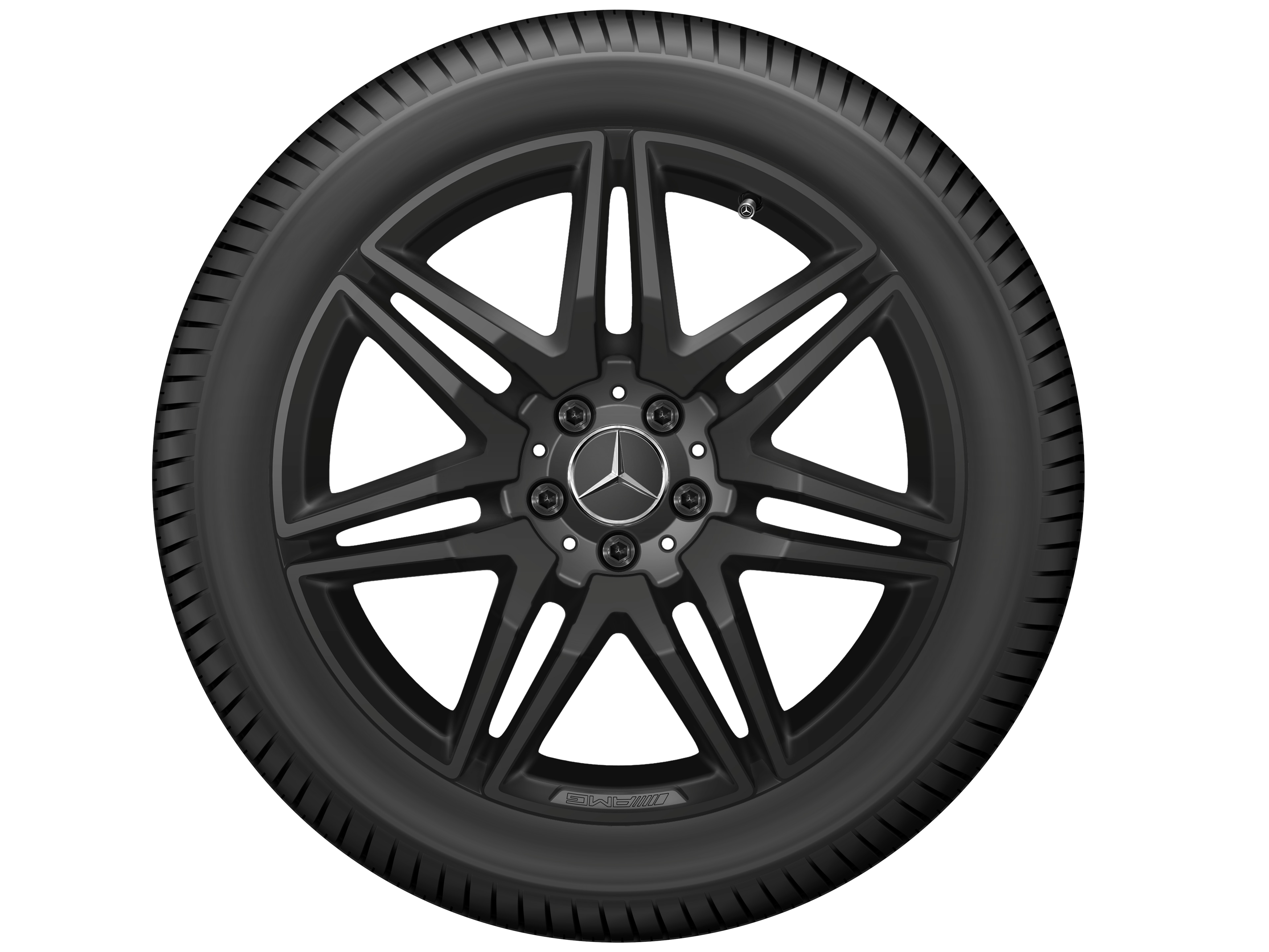 AMG 7-Doppelspeichen-Rad, 48,3 cm (19 Zoll) - 8 J x 19 ET 52, schwarz, glänzend