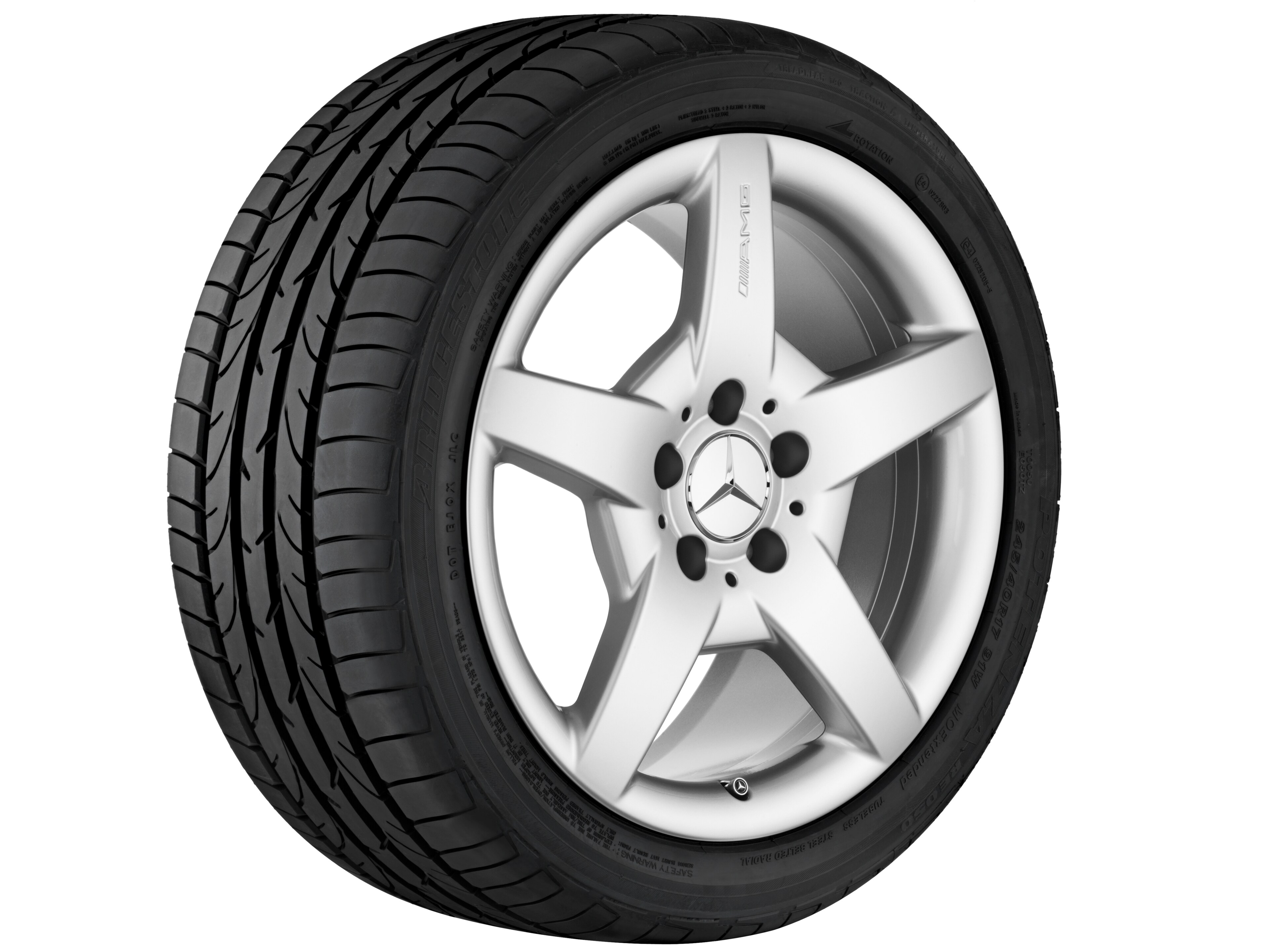AMG 5-Speichen-Rad, 45,7 cm (18 Zoll) - 8 J x 18 ET 34, titansilber