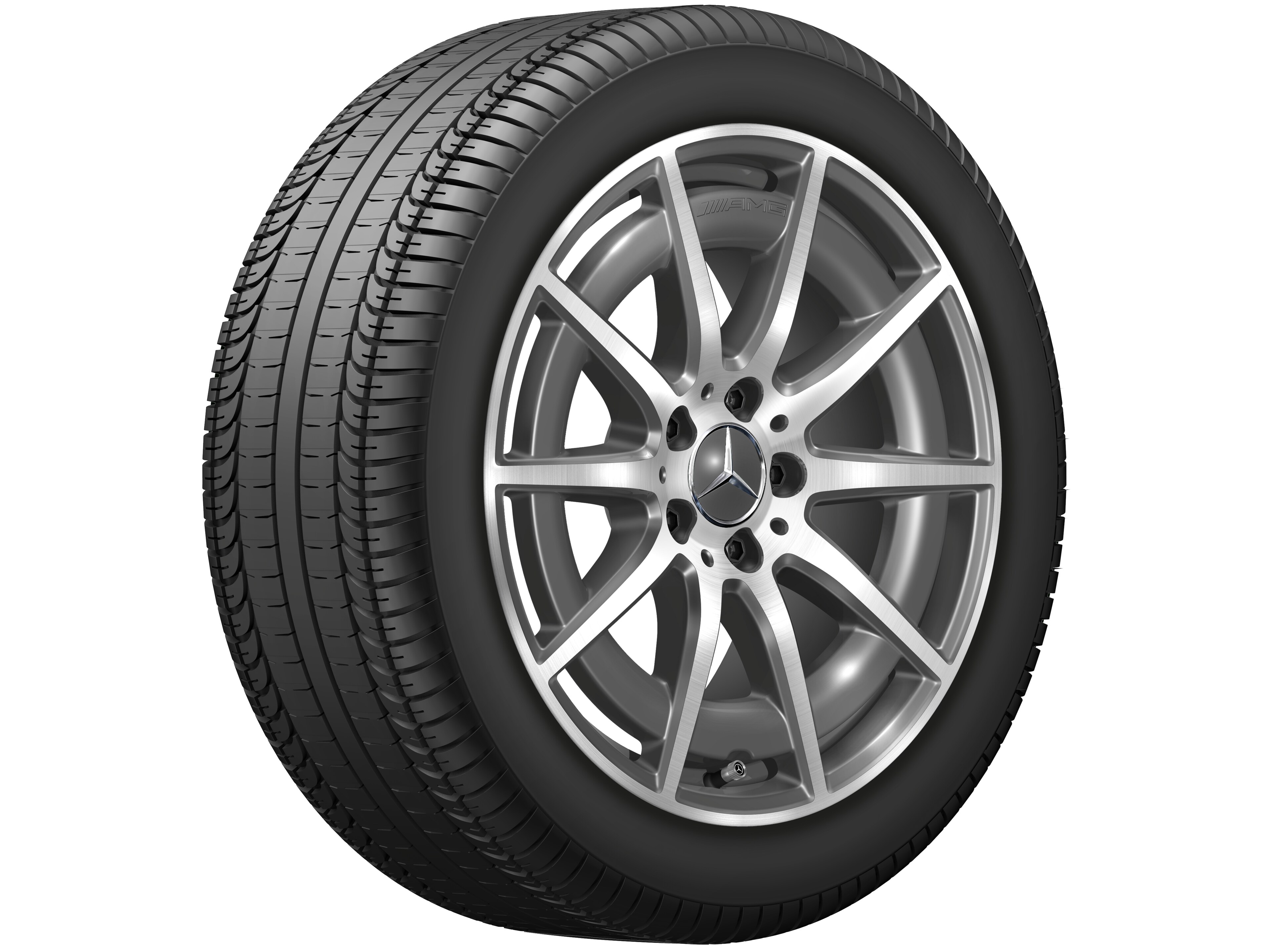 AMG 10-Speichen-Rad, 45,7 cm (18 Zoll) - 8 J x 18 ET 43,1, tantalgrau, glanzgedreht