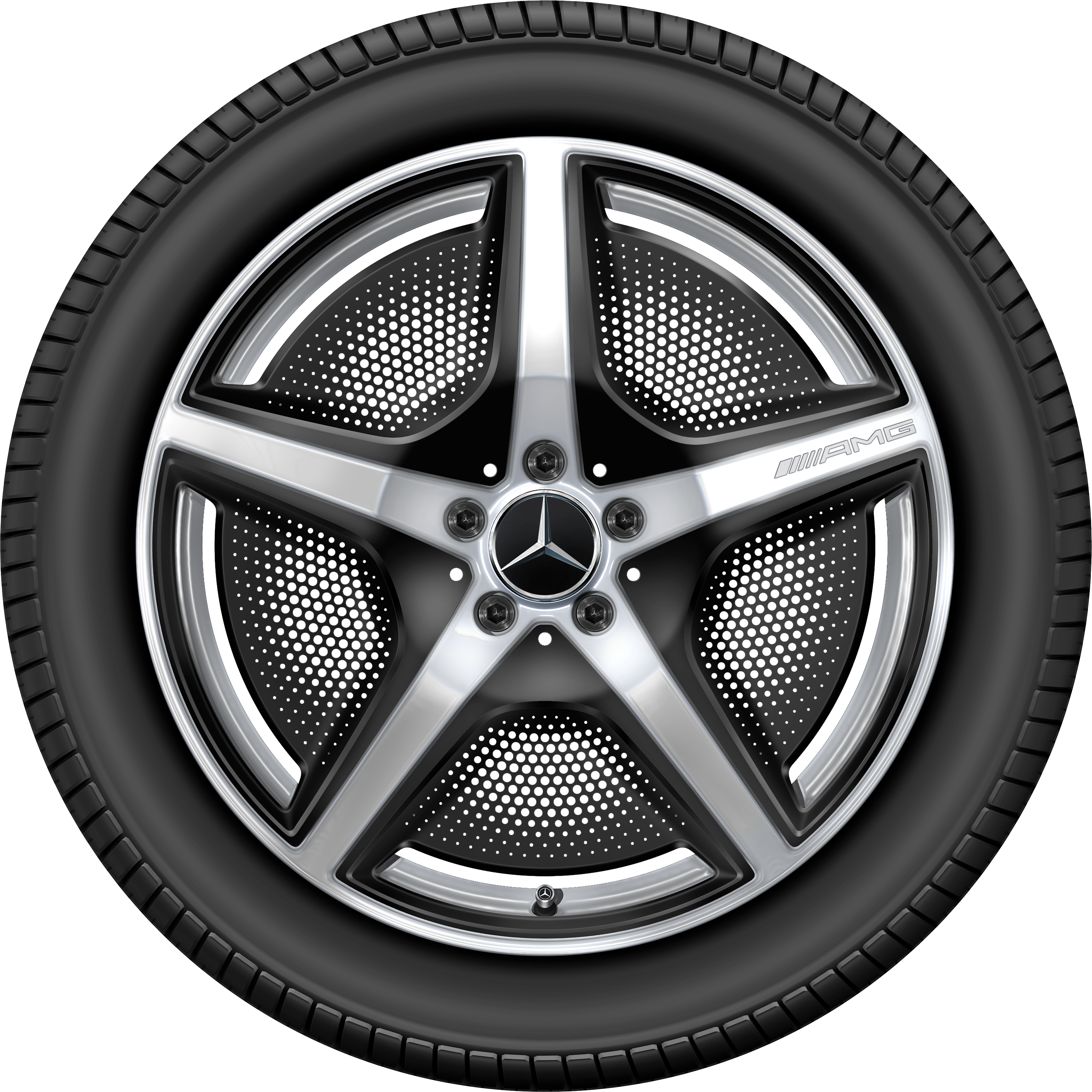 AMG 5-Speichen-Rad, 50,8 cm (20 Zoll) - 10 J x 20 ET 66, vanadiumsilber, hochglänzend