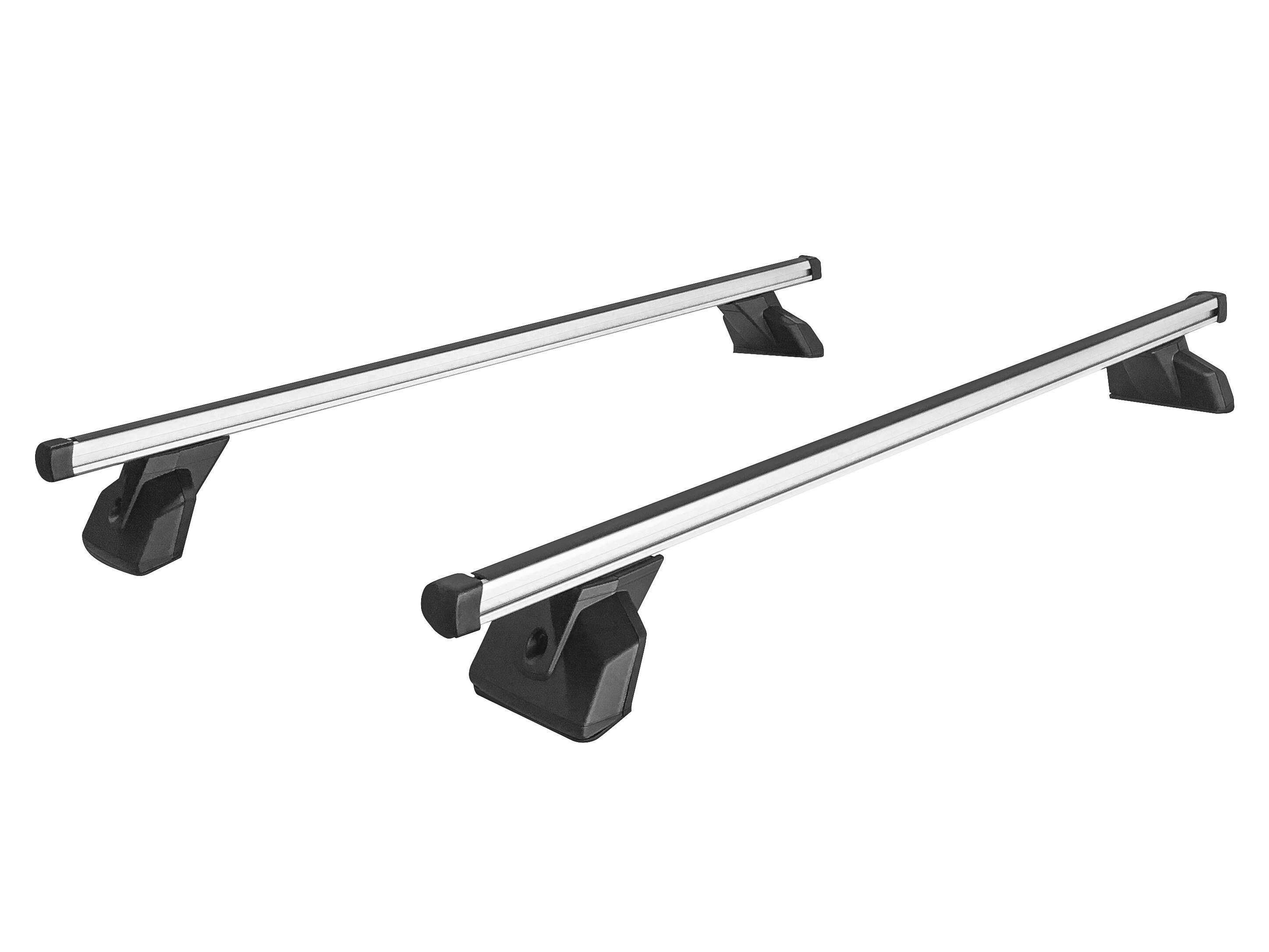 Dachgrundträger, zwei Querbrücken - Aluminium, silberfarben