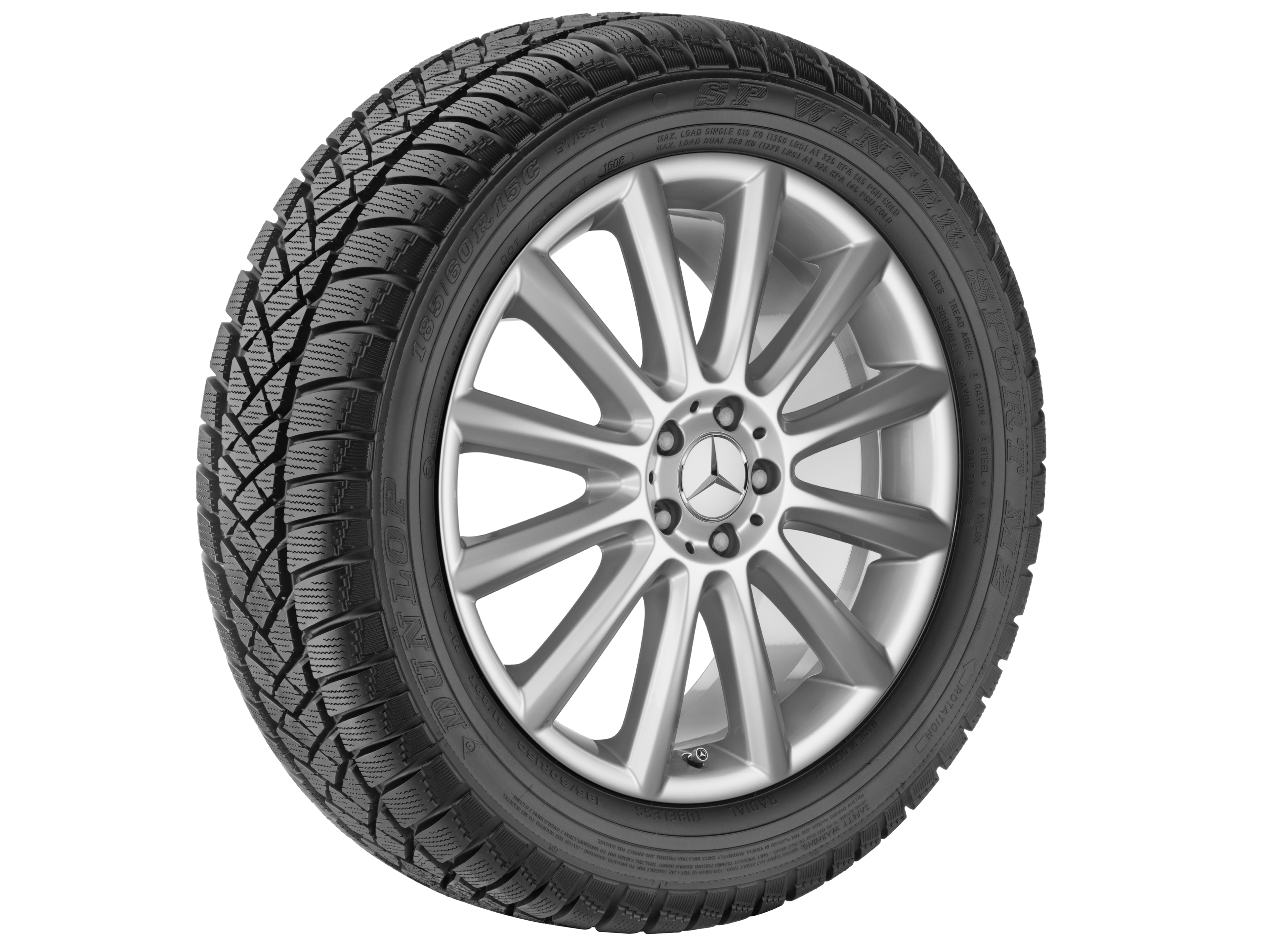 12-Speichen-Rad, 50,8 cm (20 Zoll) - 8,5 J x 20 ET 67, sterlingsilber