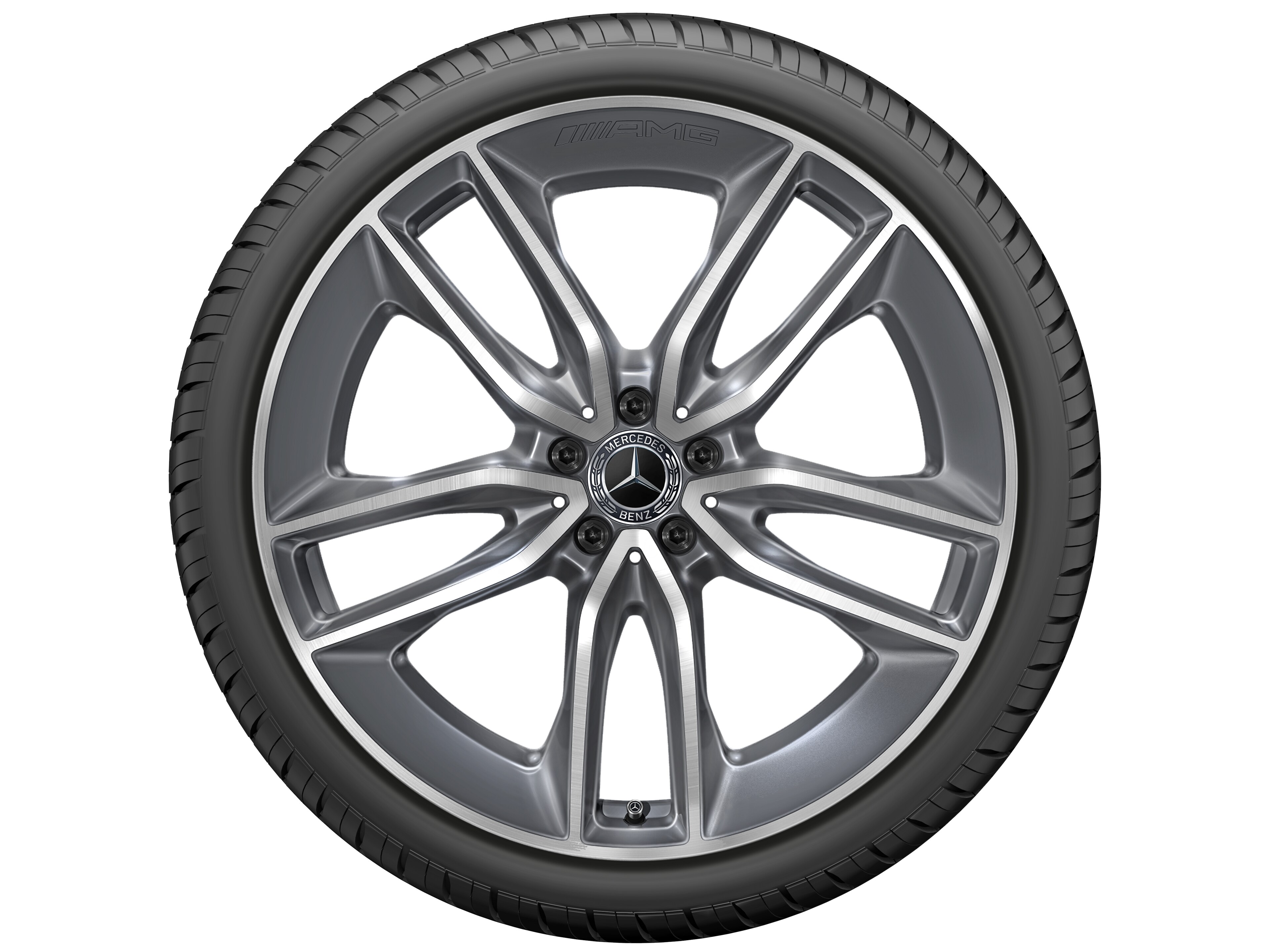 AMG 5-Doppelspeichen-Rad, 55,9 cm (22 Zoll) - 11 J x 22 ET 50, tremolit-metallic, glanzgedreht