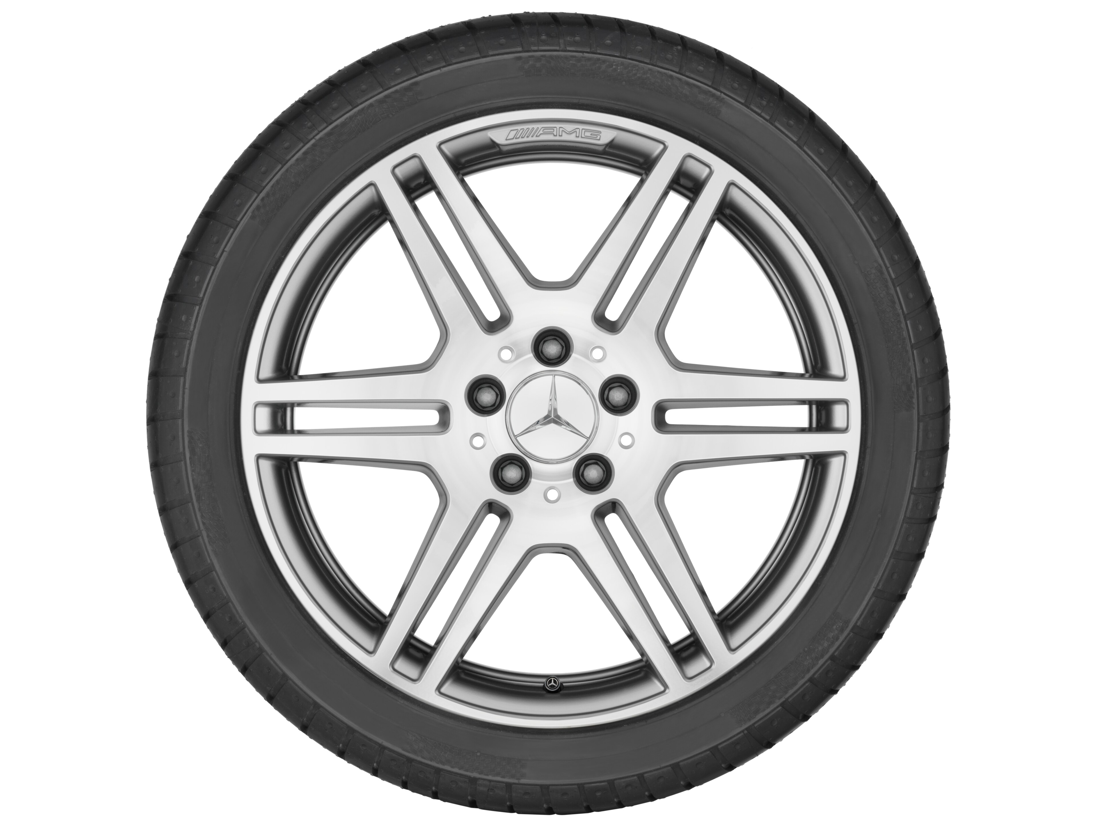 AMG 6-Doppelspeichen-Rad, 45,7 cm (18 Zoll) - 8,5 J x 18 ET 48, silberfarben, glanzgedreht