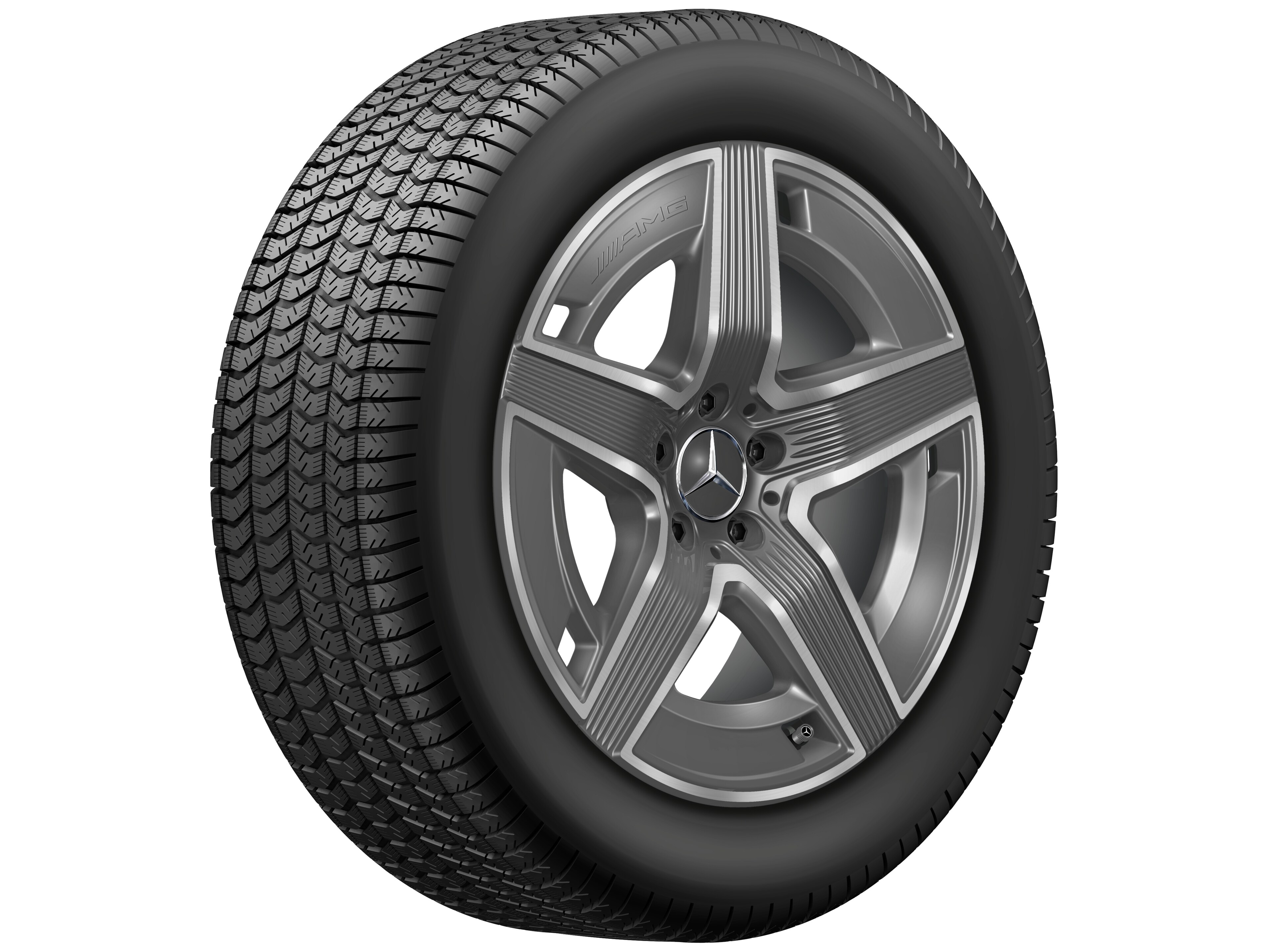 Jante AMG à 5 branches, 48,3 cm (19 pouces) - 9 J x 19 ET 30, gris tantale, finition brillante