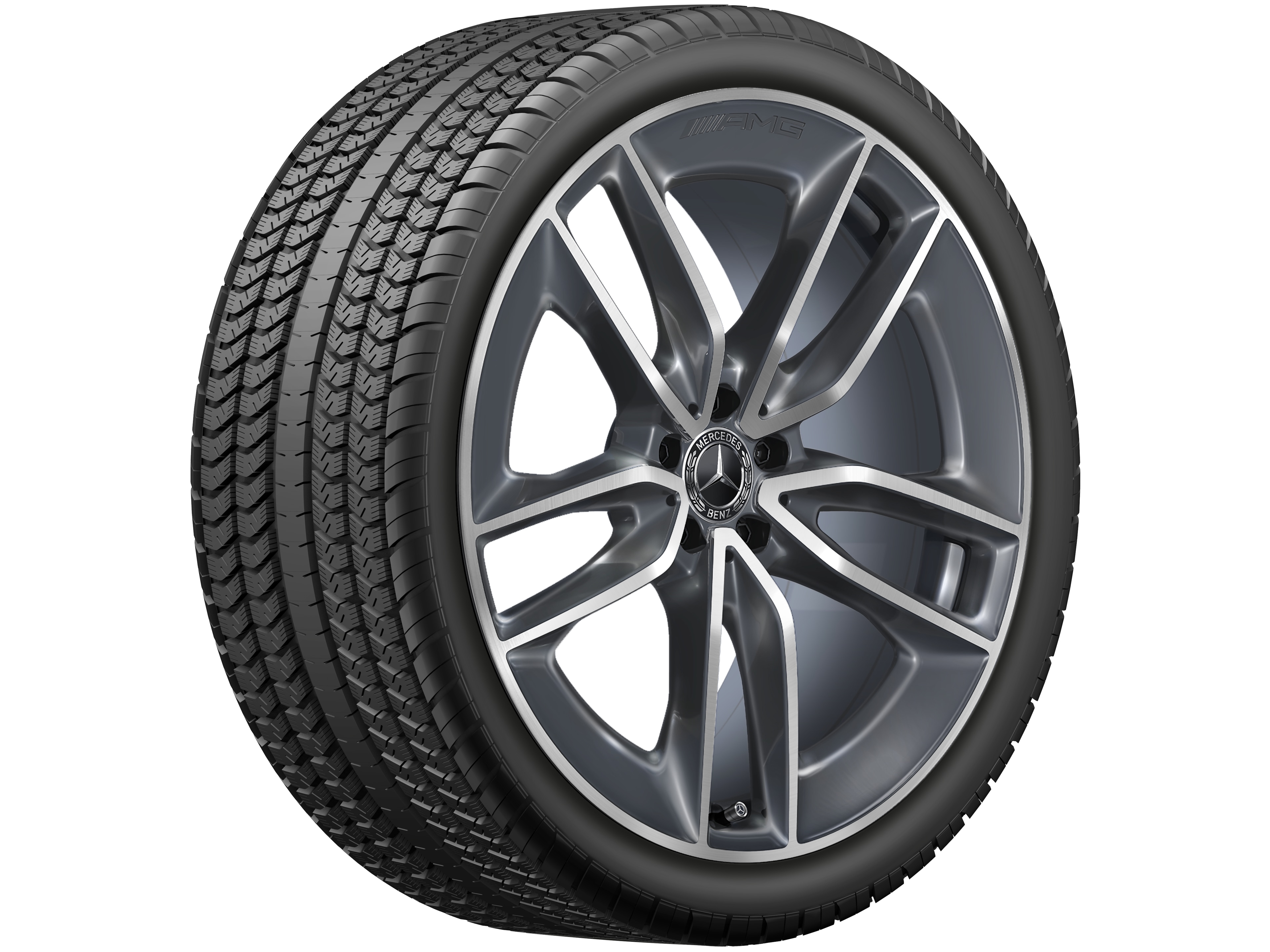 AMG 5-Doppelspeichen-Rad, 55,9 cm (22 Zoll) - 11 J x 22 ET 50, tremolit-metallic, glanzgedreht
