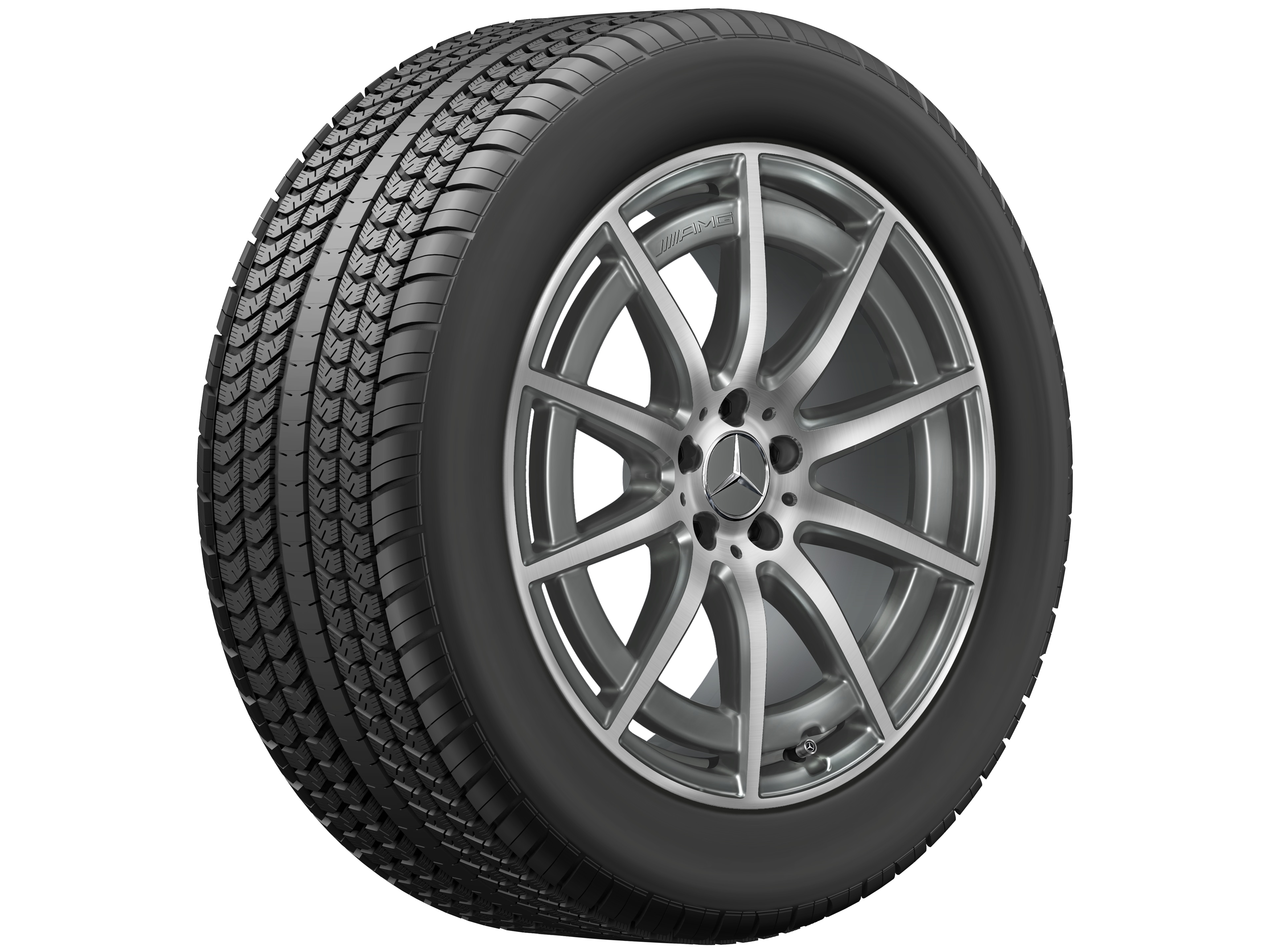 AMG 10-Speichen-Rad, 48,3 cm (19 Zoll) - 9,5 J x 19 ET 25, tantalgrau, glanzgedreht