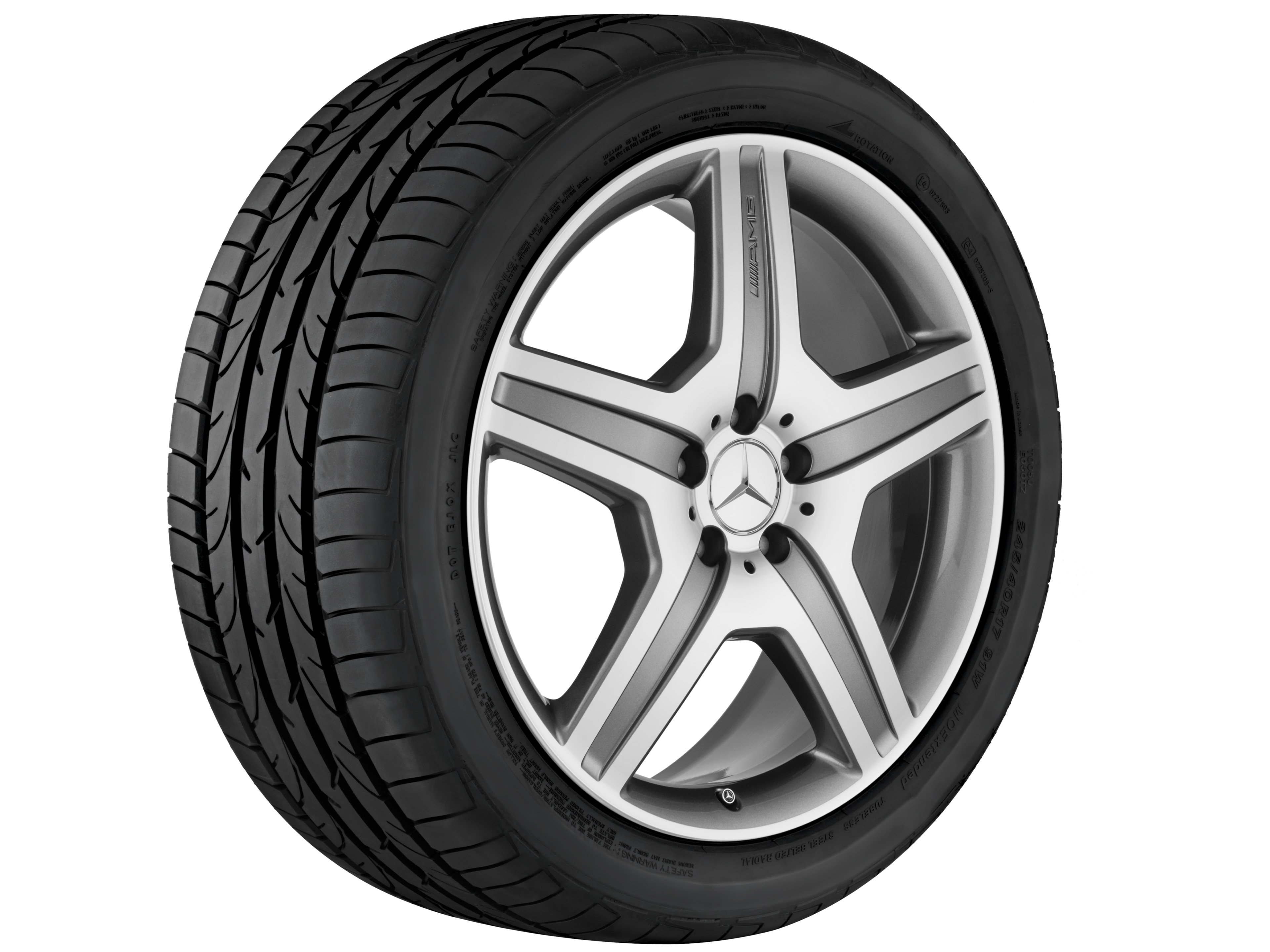 AMG 5-Speichen-Rad, 50,8 cm (20 Zoll) - 8,5 J x 20 ET 52, titangrau, glanzgedreht