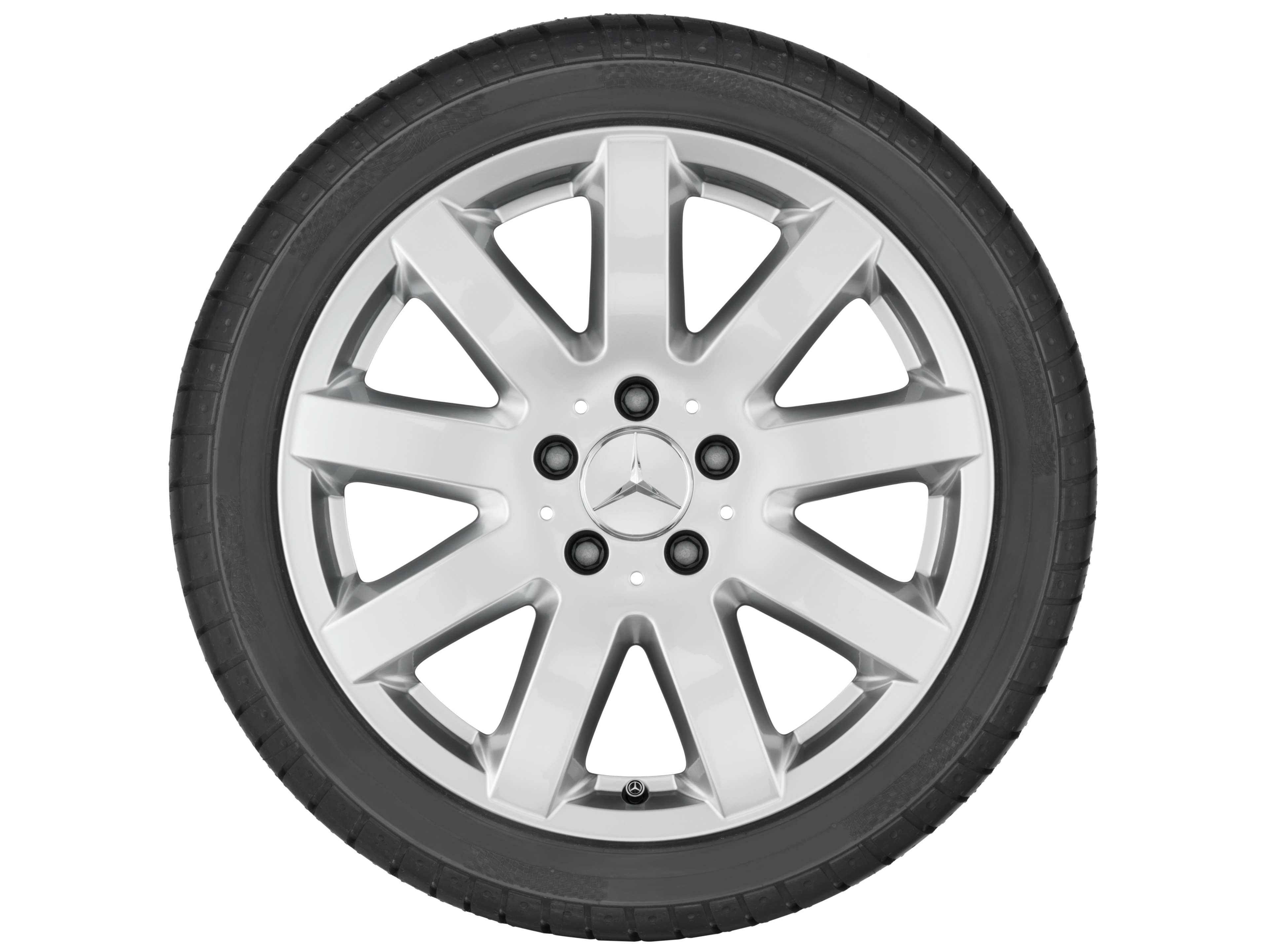 9-Speichen-Rad, Tarazed, 43,2 cm (17 Zoll) - 8 J x 17 ET 37, sterlingsilber