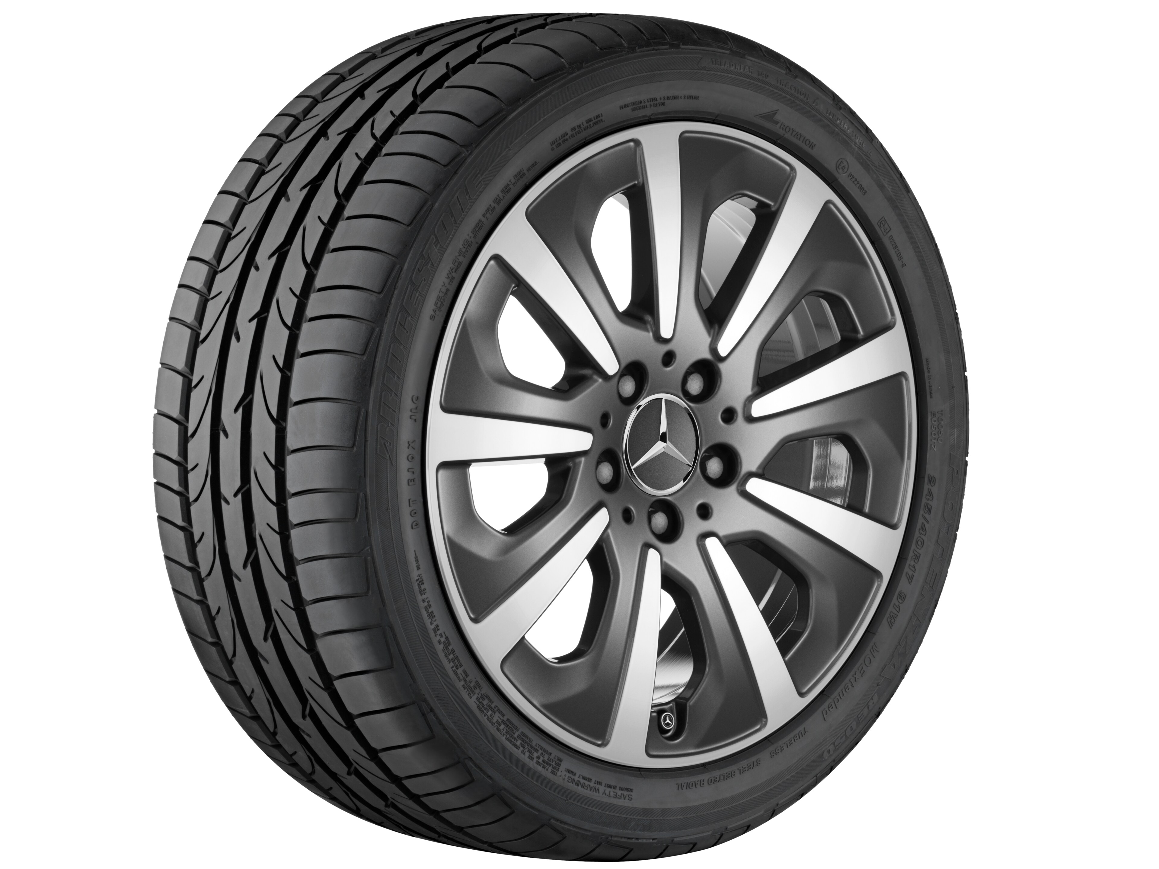 9-Speichen-Rad, 43,2 cm (17 Zoll) - 8 J x 17 ET 41, tremolit-metallic, glanzgedreht
