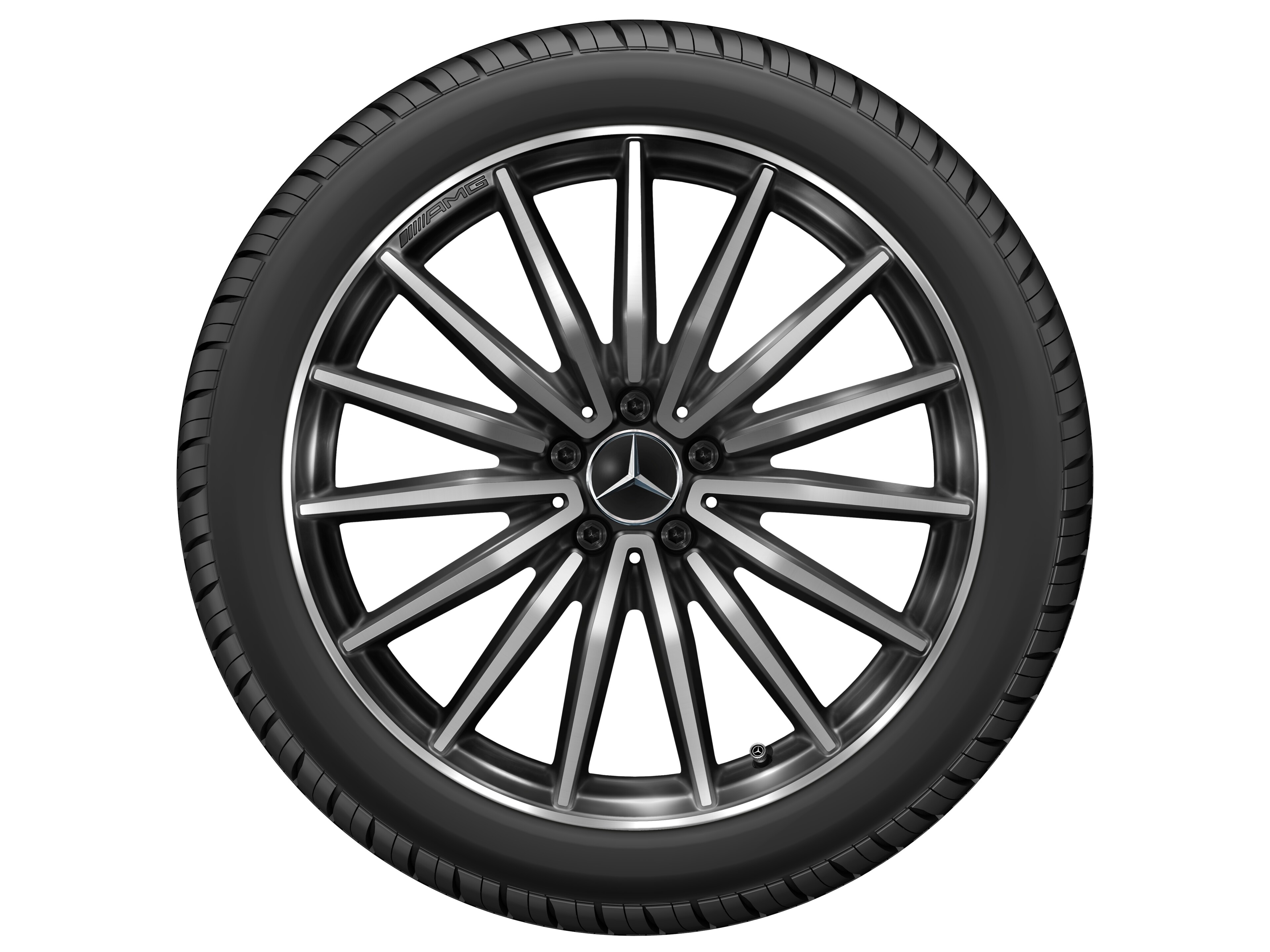 Jante alliage AMG, Design multibranches, 50,8 cm (20 pouces), aérodynamisme optimisé - 8 J x 20 ET 30,6, noir, aérodynamisme optimisé