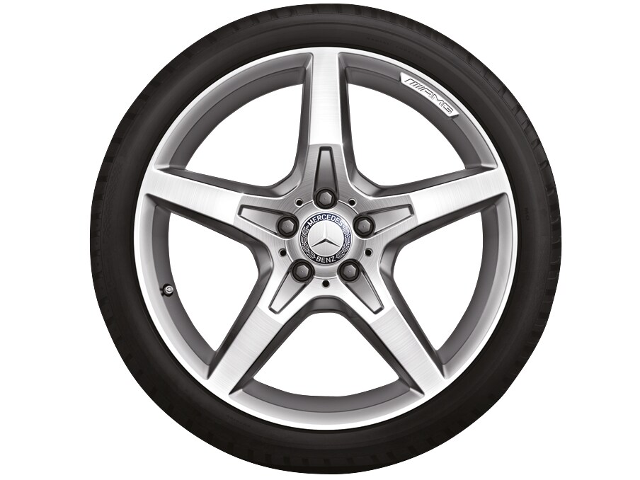 AMG 5-Speichen-Rad, 48,3 cm (19 Zoll) - 8,5 J x 19 ET 35,5, silberfarben, glanzgedreht