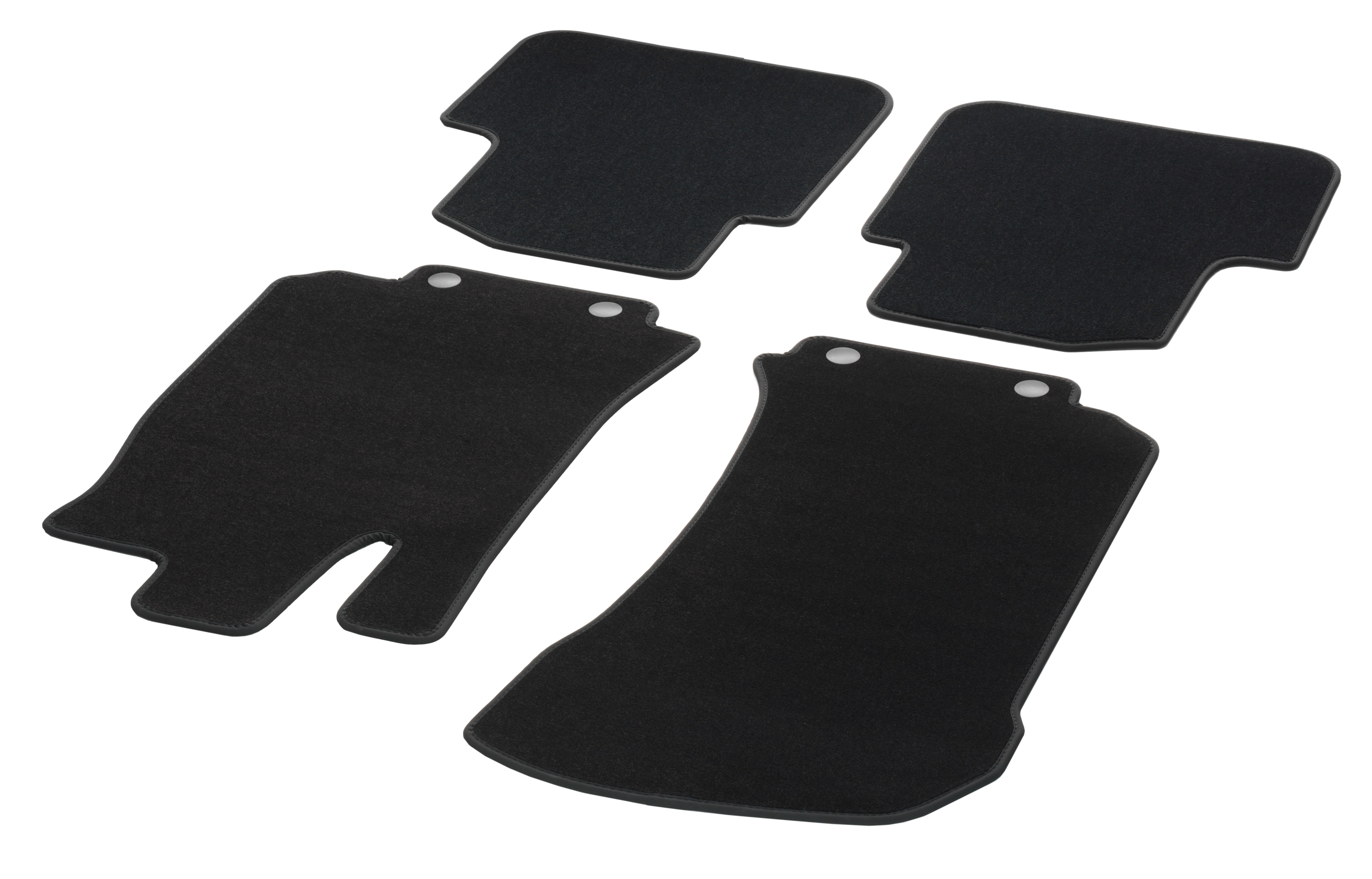 Veloursmatten, CLASSIC, Satz, 4-teilig - LL, schwarz