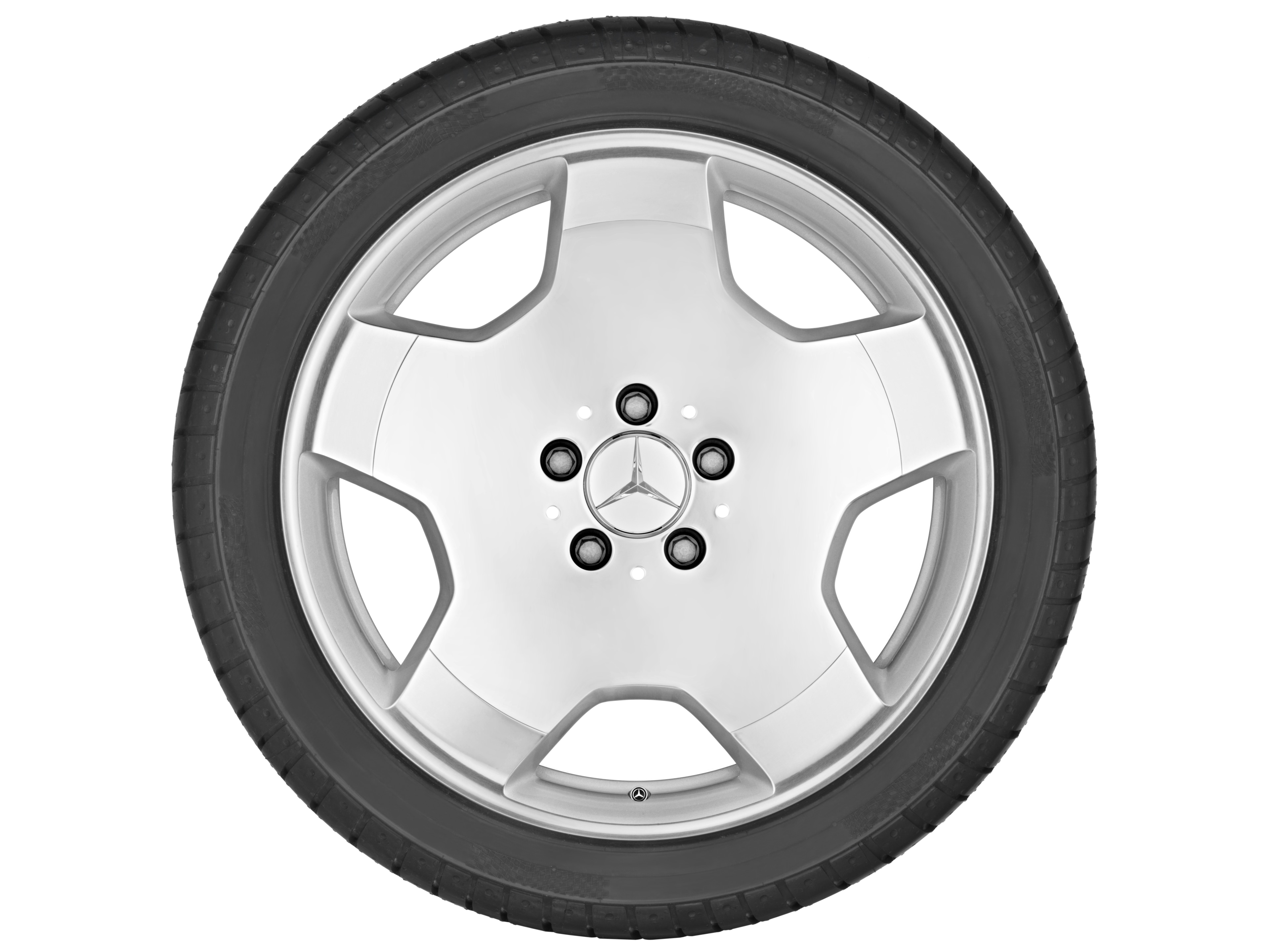 5-Speichen-Rad, 45,7 cm (18 Zoll) - 9,5 J x 18 ET 43, sterlingsilber, hochglanzpoliert