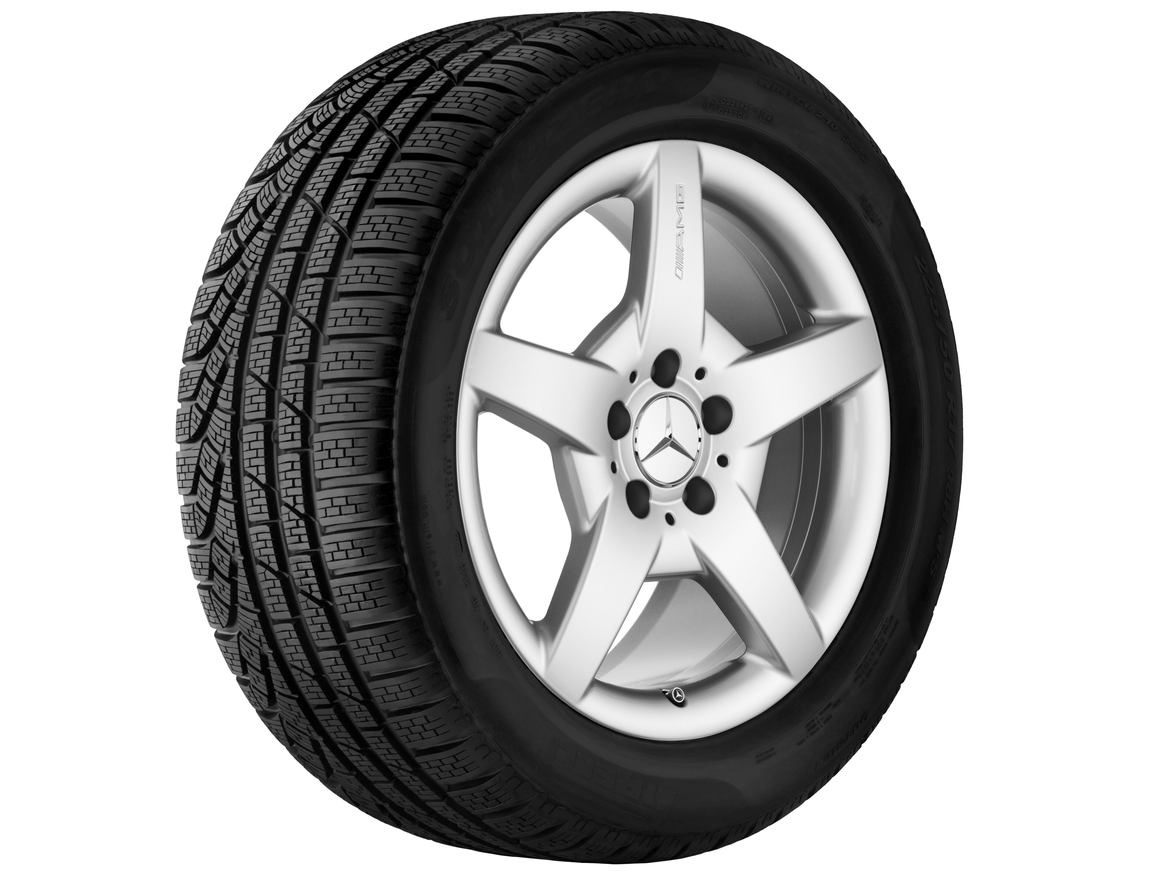 AMG 5-Speichen-Rad, 45,7 cm (18 Zoll) - 8 J x 18 ET 34, titansilber