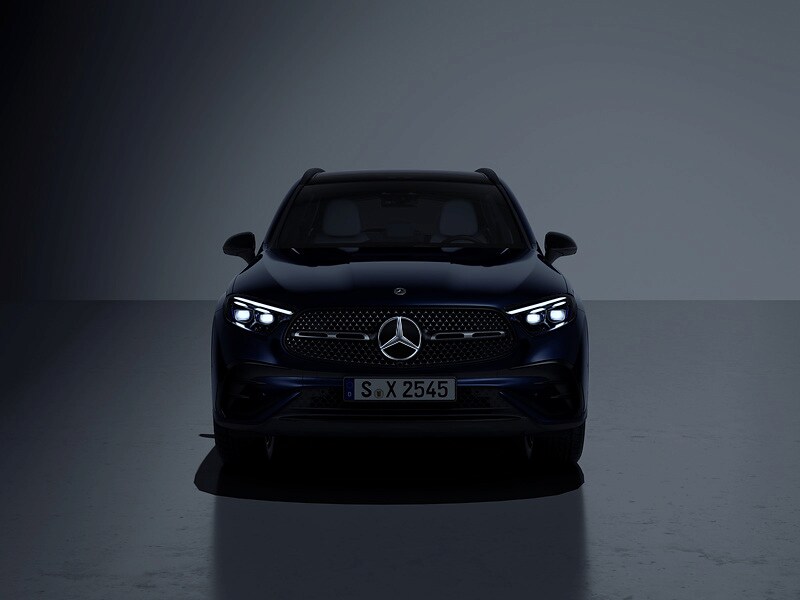 Mercedes Stern beleuchtet, Dekorteil - chrom