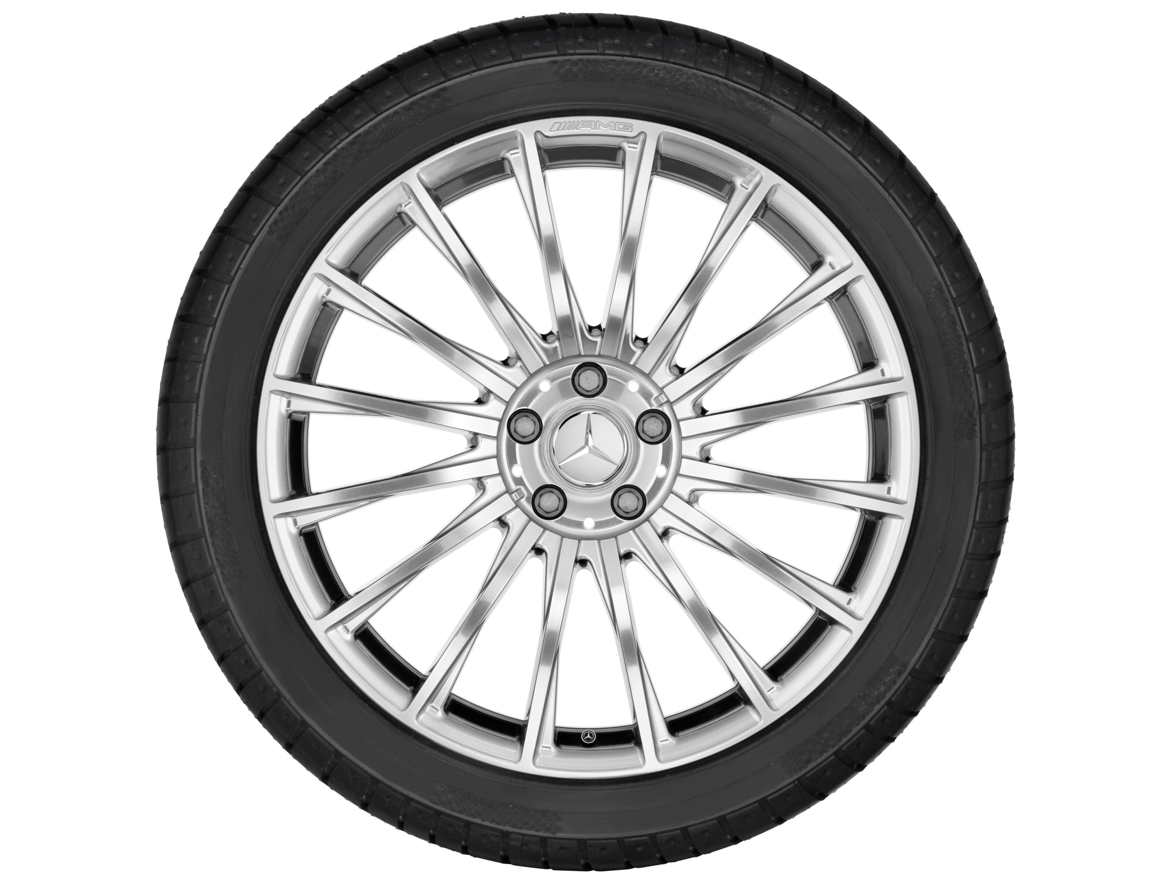 AMG Schmiederad im Vielspeichen-Design, 50,8 cm (20 Zoll) - 8,5 J x 20 ET 39, titangrau, hochglanzpoliert