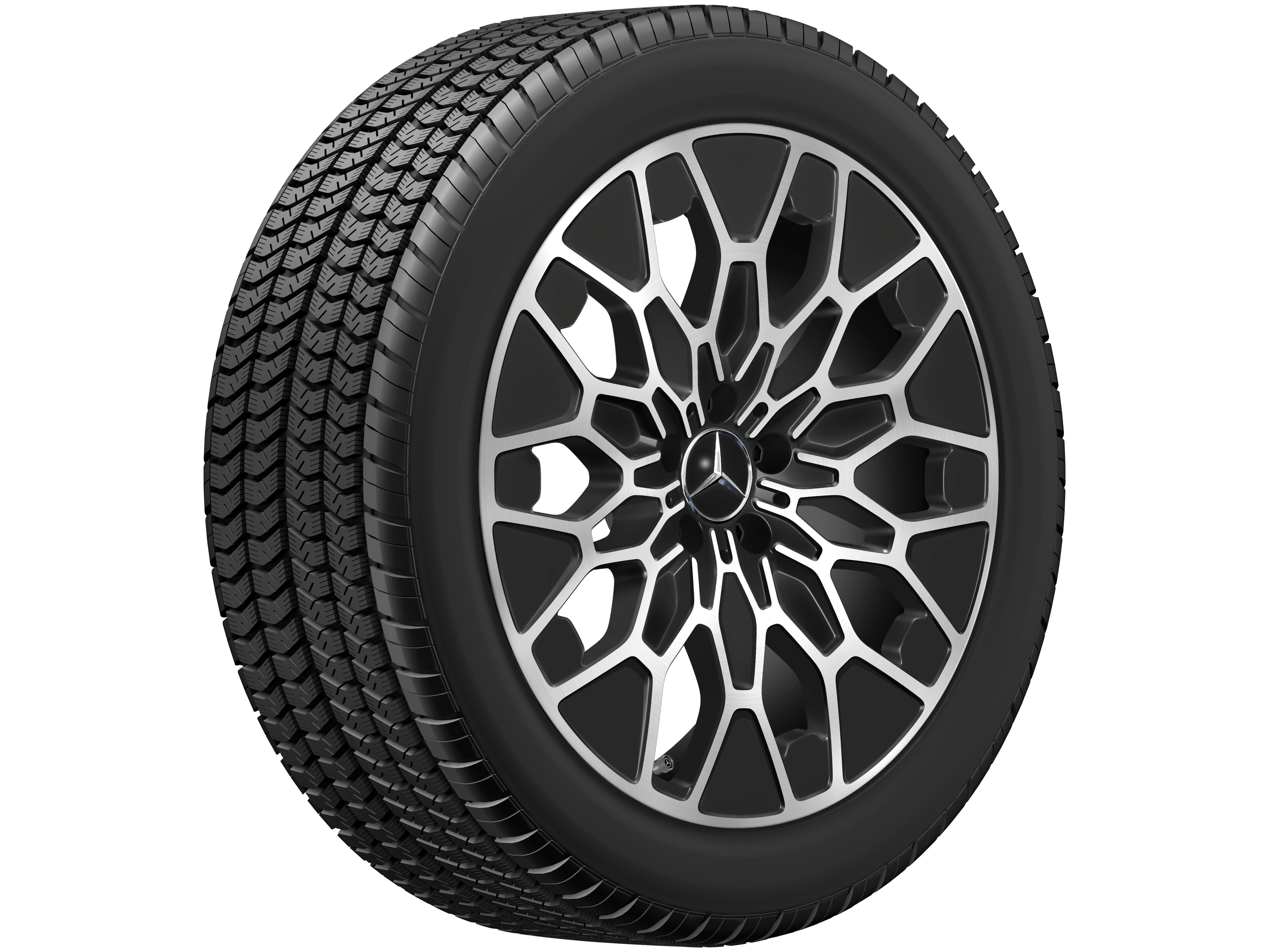 10-Y-Speichen-Rad, Aero, 50,8 cm (20 Zoll) - 8 J x 20 ET 32,7, schwarz, glanzgedreht