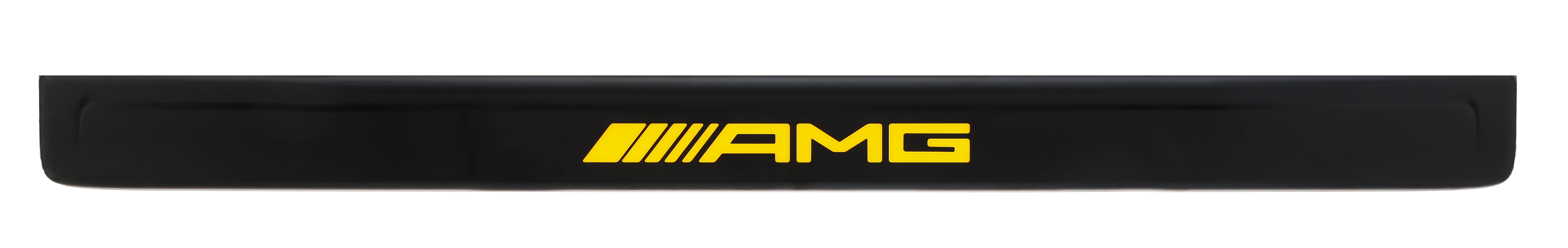 Wechselcover für beleuchtete Einstiegsleiste, AMG, vorne, 2-fach - Edelstahl, schwarz / gelb