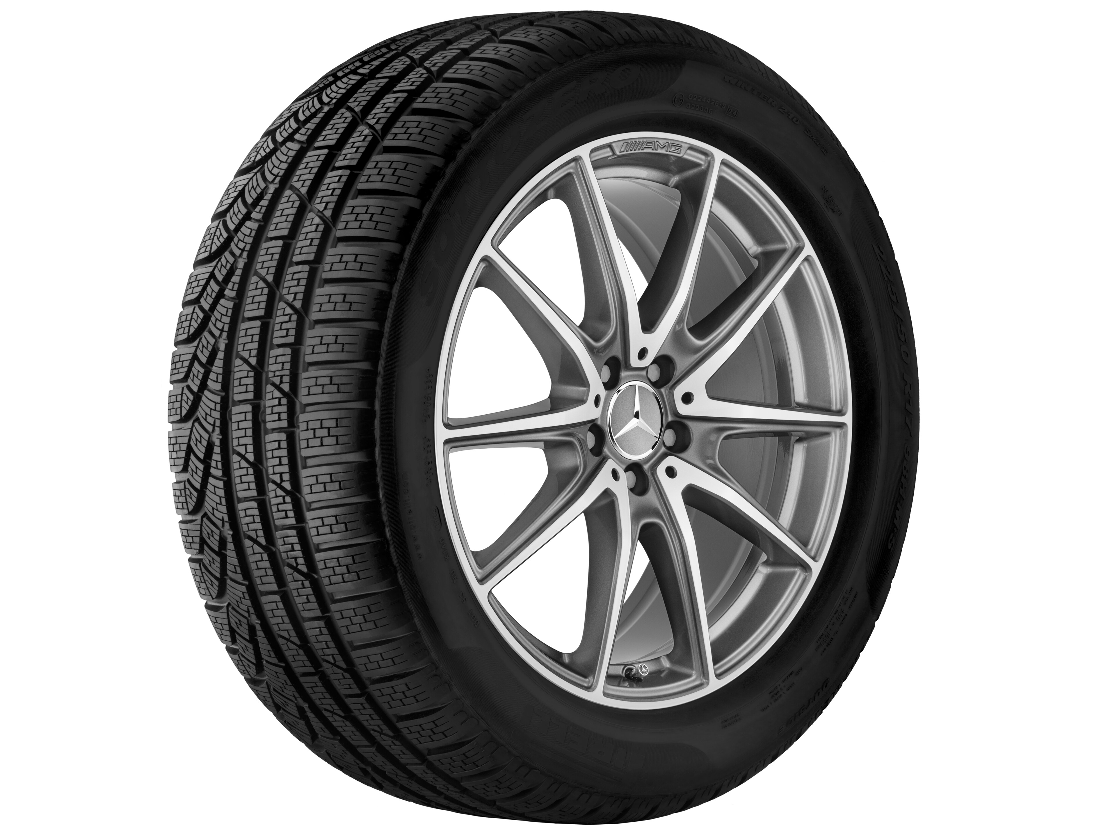 AMG 10-Speichen-Rad, 50,8 cm (20 Zoll) - 9,5 J x 20 ET 38, titangrau, glanzgedreht