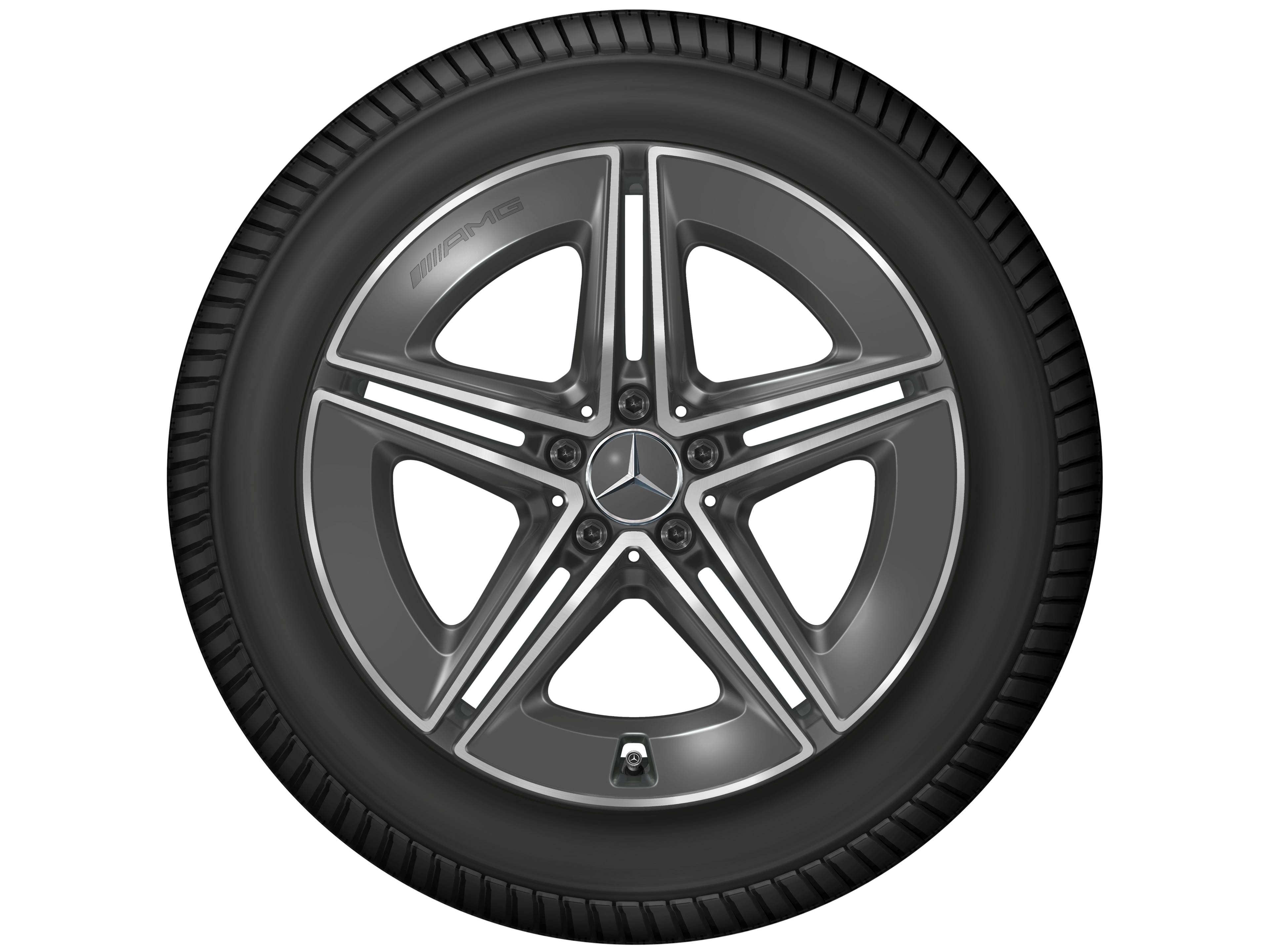 AMG 5-Doppelspeichen-Rad, 48,3 cm (19 Zoll) - 8 J x 19 ET 21,5, tantalgrau, glanzgedreht