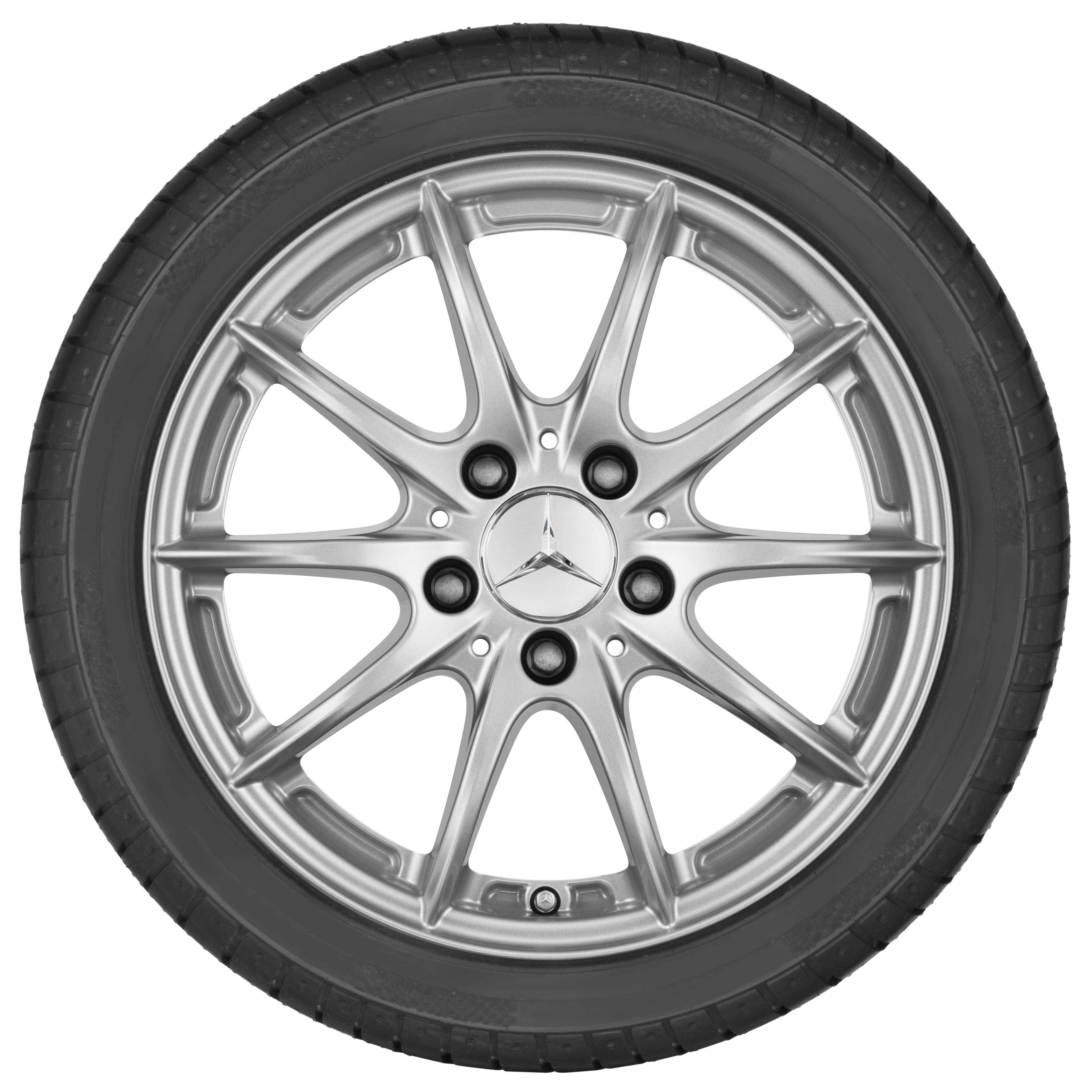 10-Speichen-Rad, 43,2 cm (17 Zoll) - 7,5 J x 17 ET 53, titansilber, lackiert