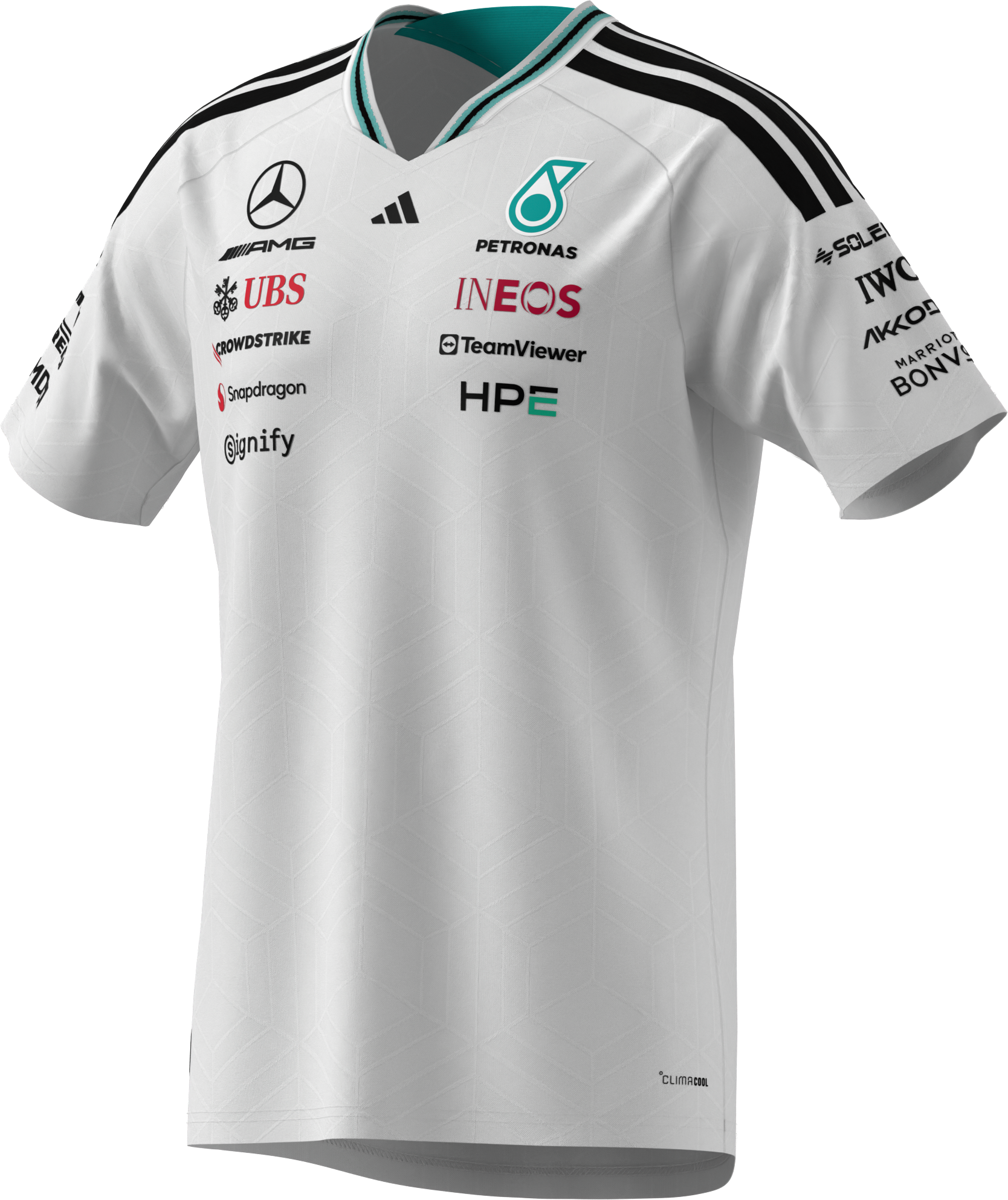T-Shirt Herren, Fahrer Authentic, Mercedes-AMG F1 - weiß, L