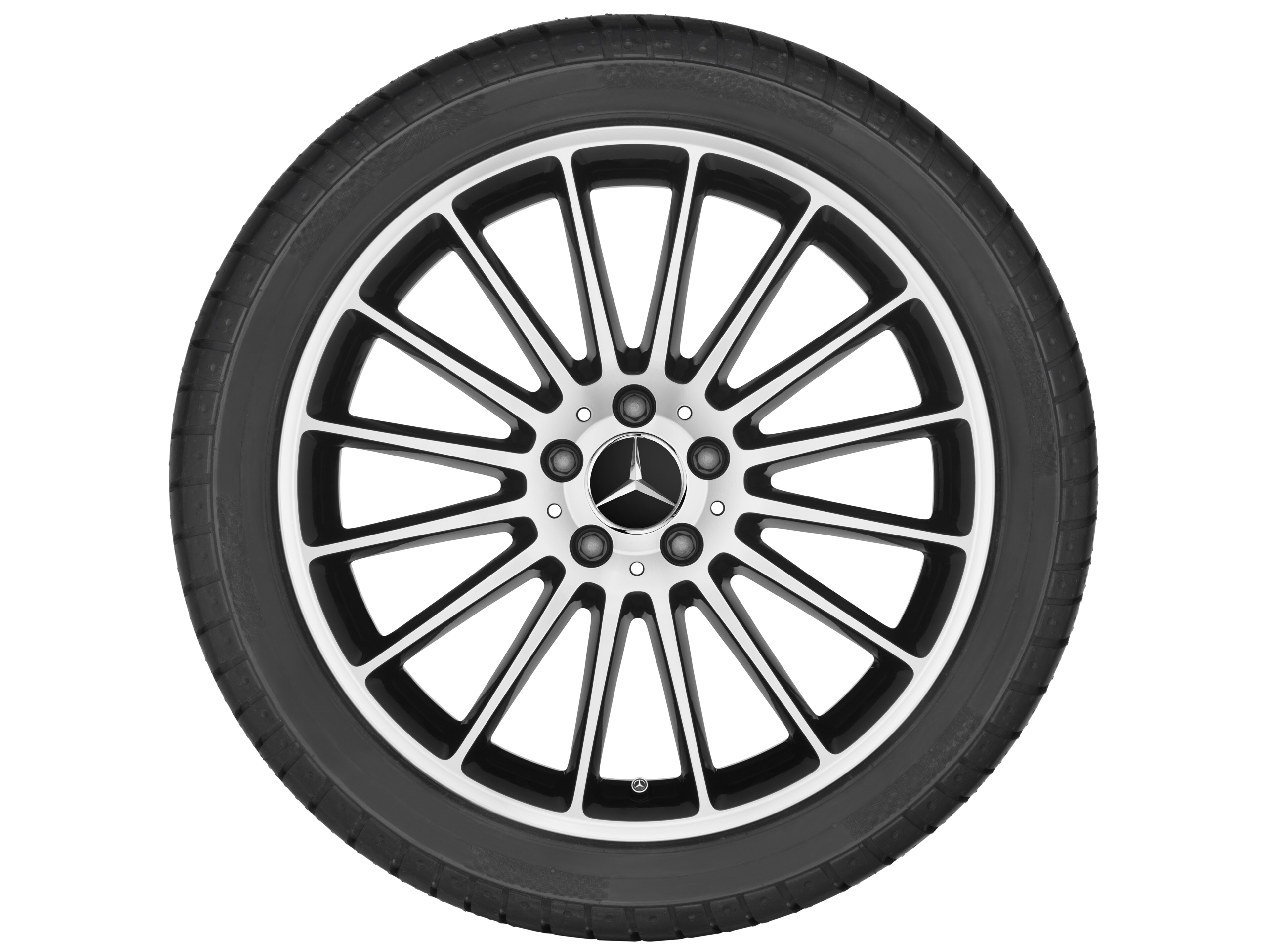 16-Speichen-Rad, 48,3 cm (19 Zoll) - 8 J x 19 ET 52, schwarz, glanzgedreht