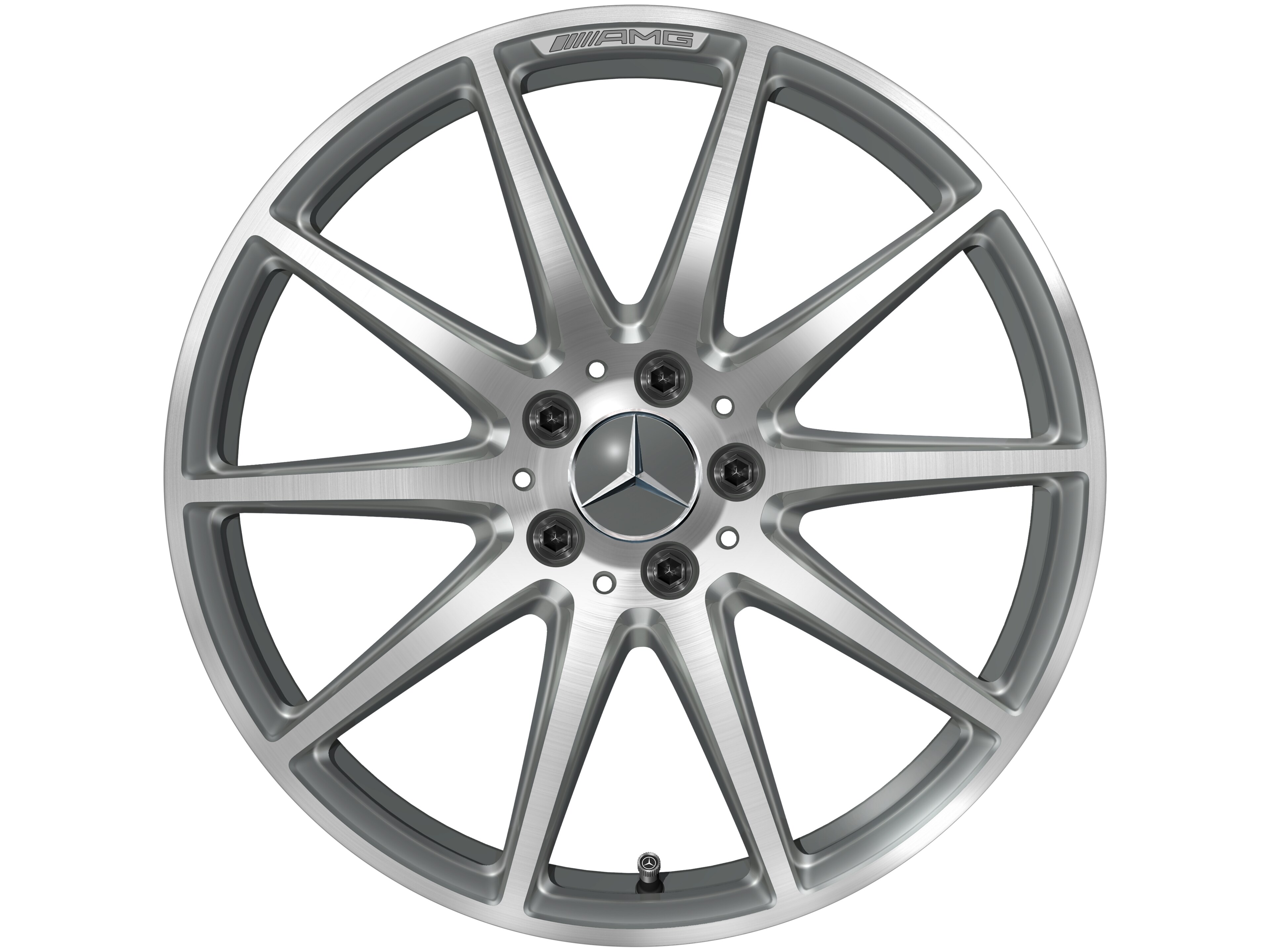 AMG 10-Speichen-Rad, 48,3 cm (19 Zoll) - 11 J x 19 ET 53, titangrau, glanzgedreht