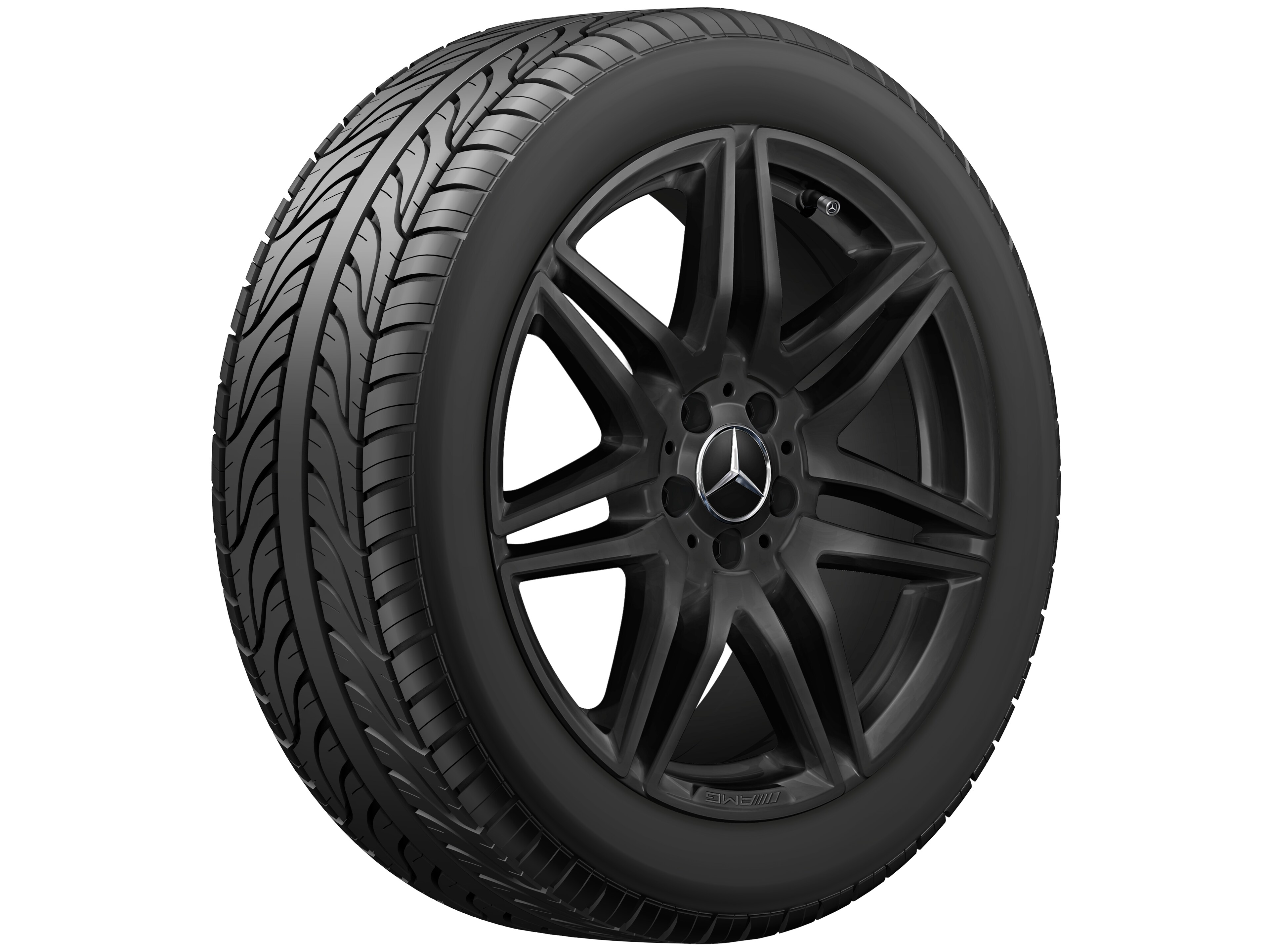 AMG 7-Doppelspeichen-Rad, 48,3 cm (19 Zoll) - 8 J x 19 ET 52, schwarz, glänzend