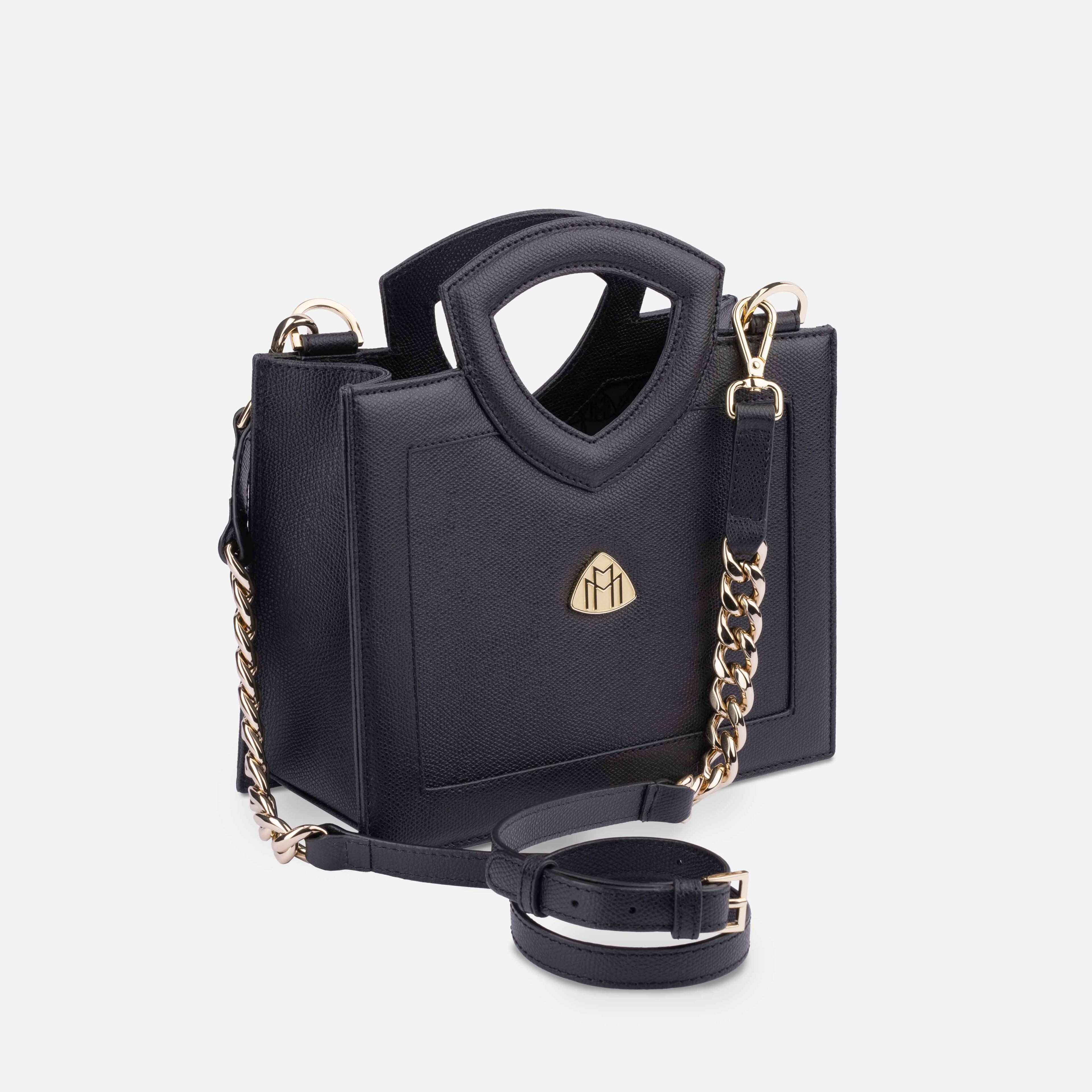 Handtasche Damen, Mercedes-Maybach - schwarz, Leder