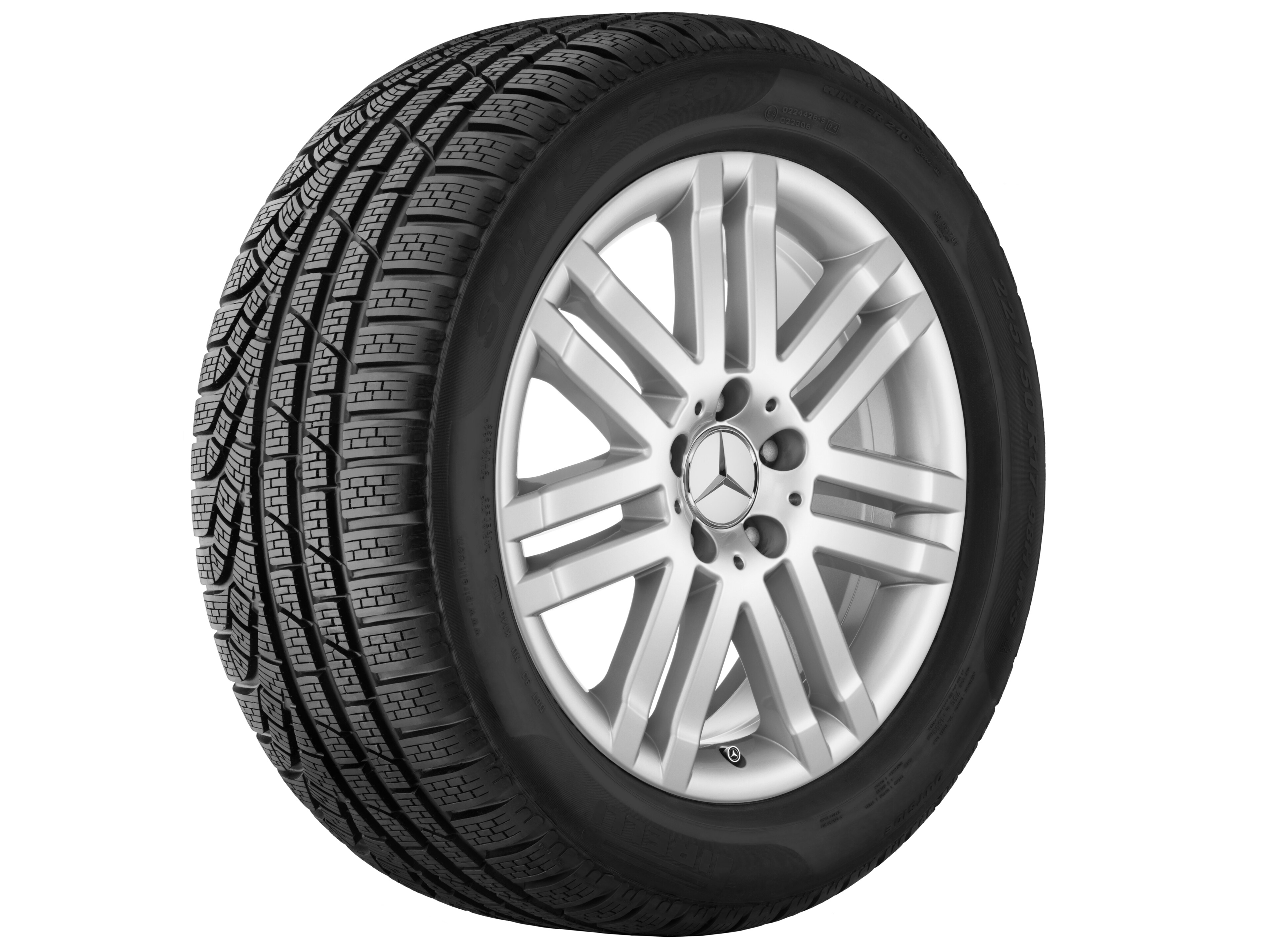 7-Doppelspeichen-Rad, 43,2 cm (17 Zoll) - 8,5 J x 17 ET 58, titansilber