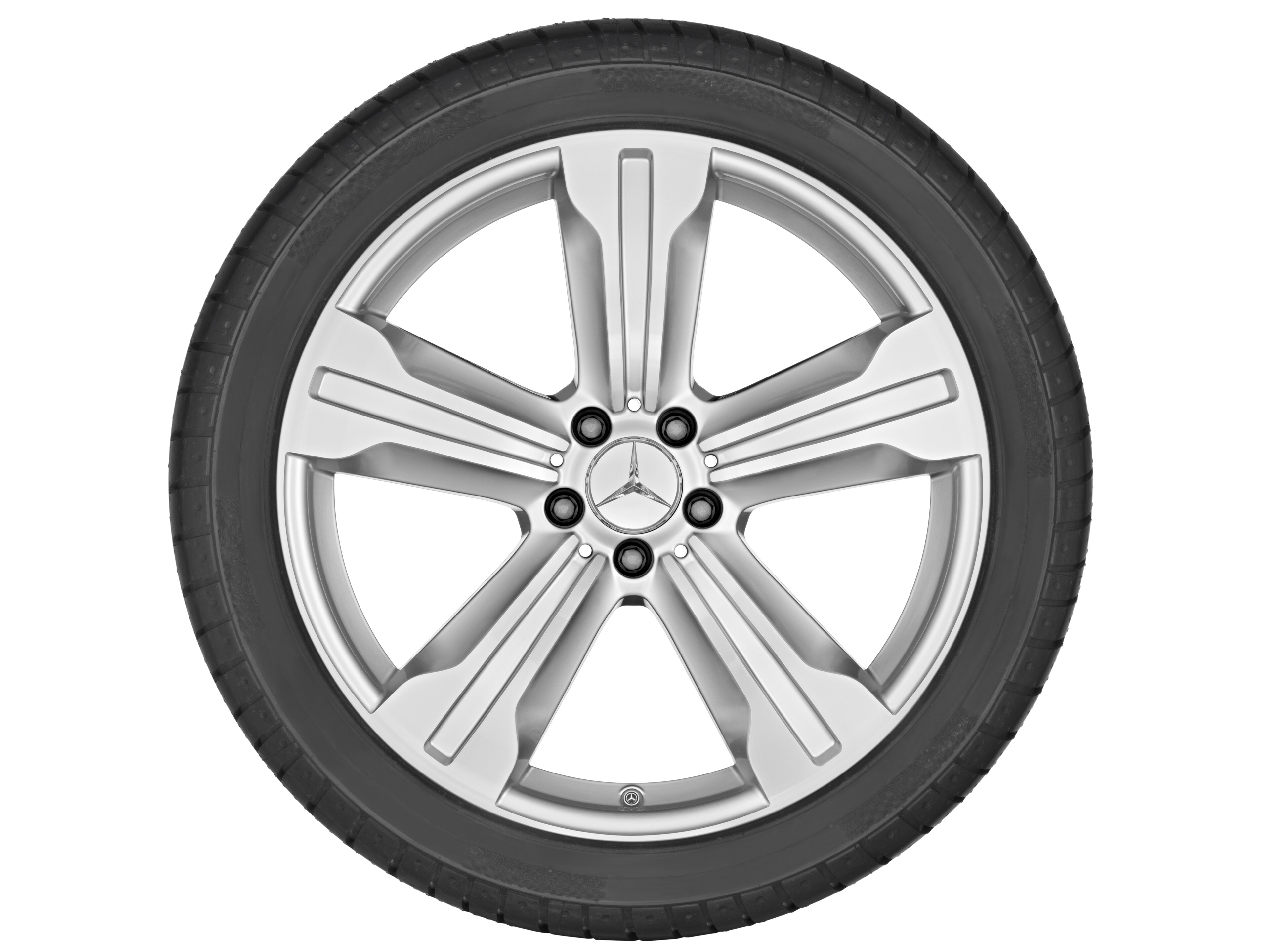 5-Speichen-Rad, Kiyali, 50,8 cm (20 Zoll) - 9,5 J x 20 ET 43, titansilber, glanzgedreht