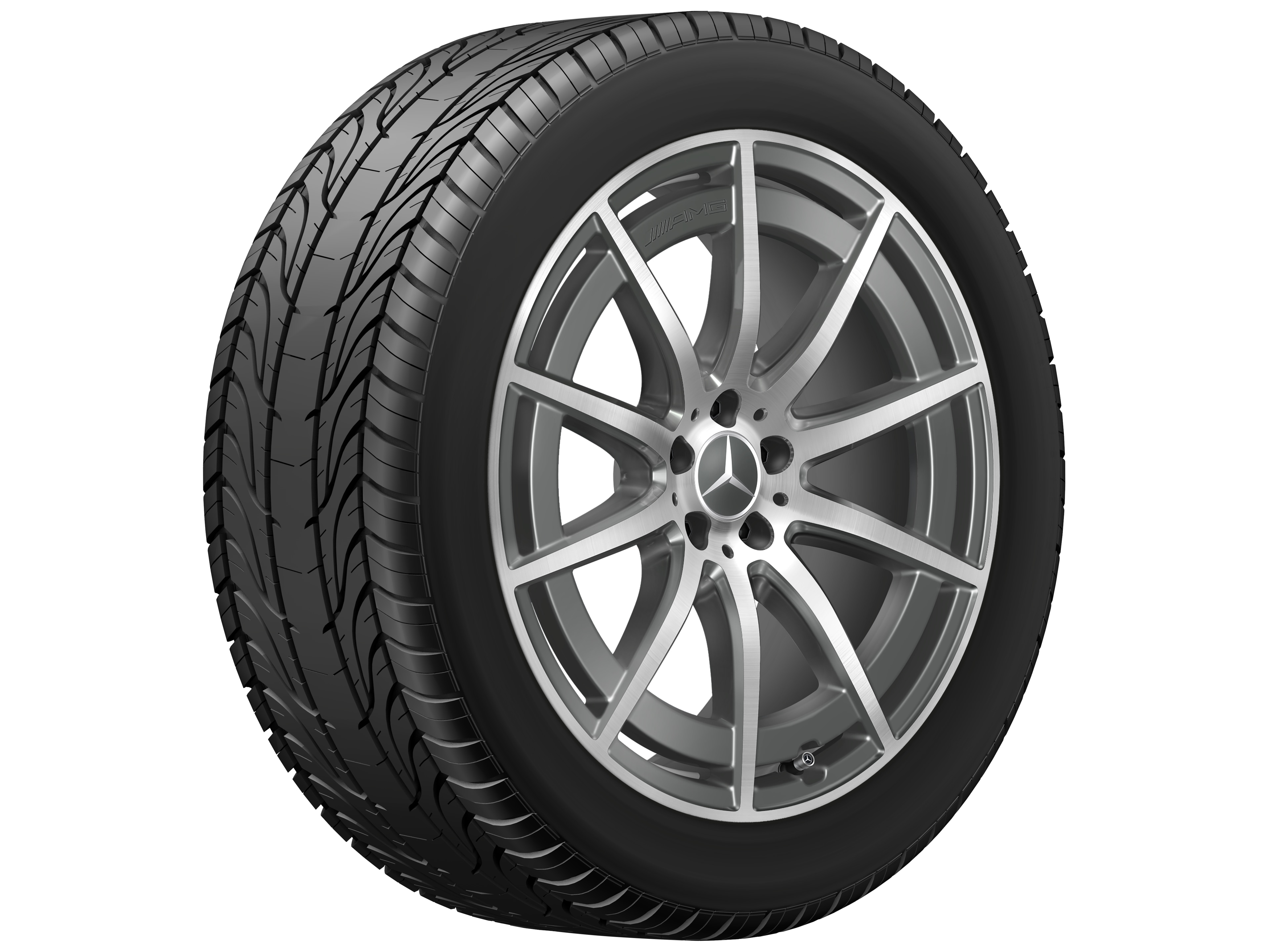 AMG 10-Speichen-Rad, 53,3 cm (21 Zoll) - 9 J x 21 ET 36, tantalgrau, glanzgedreht